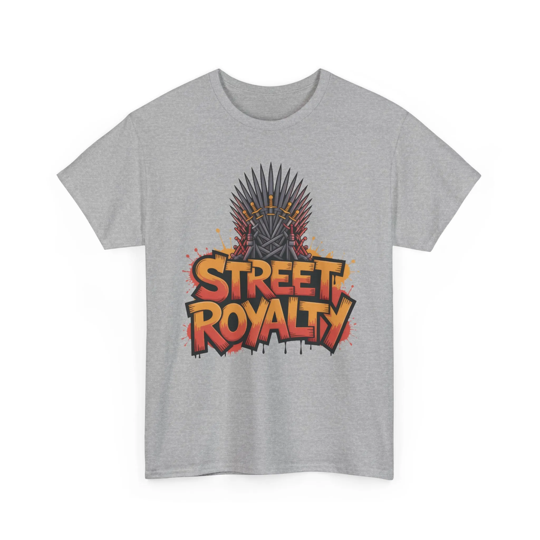 Street Royalty Men's T-Shirt, Graffiti Crown Graphic Tee, Urban Streetwear Top for Skaters and Hip Hop Style - Image 4