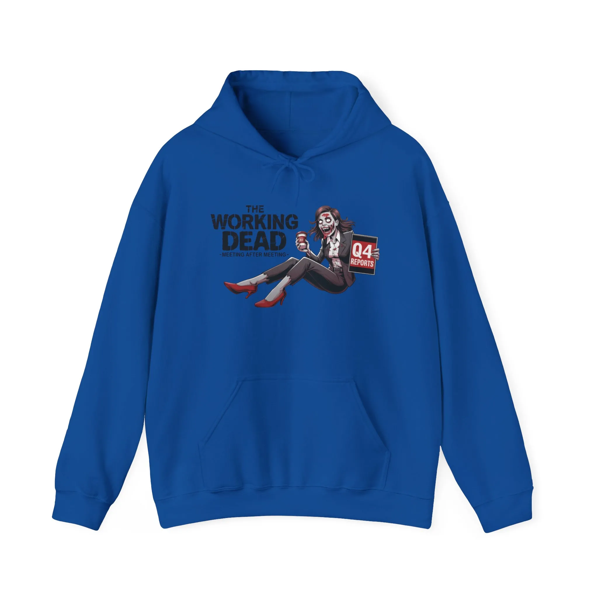 The Working Dead Women's Zombie Hoodie, Funny Office Meeting Sweatshirt, Halloween Zombie Top, Halloween Work Top - Image 25