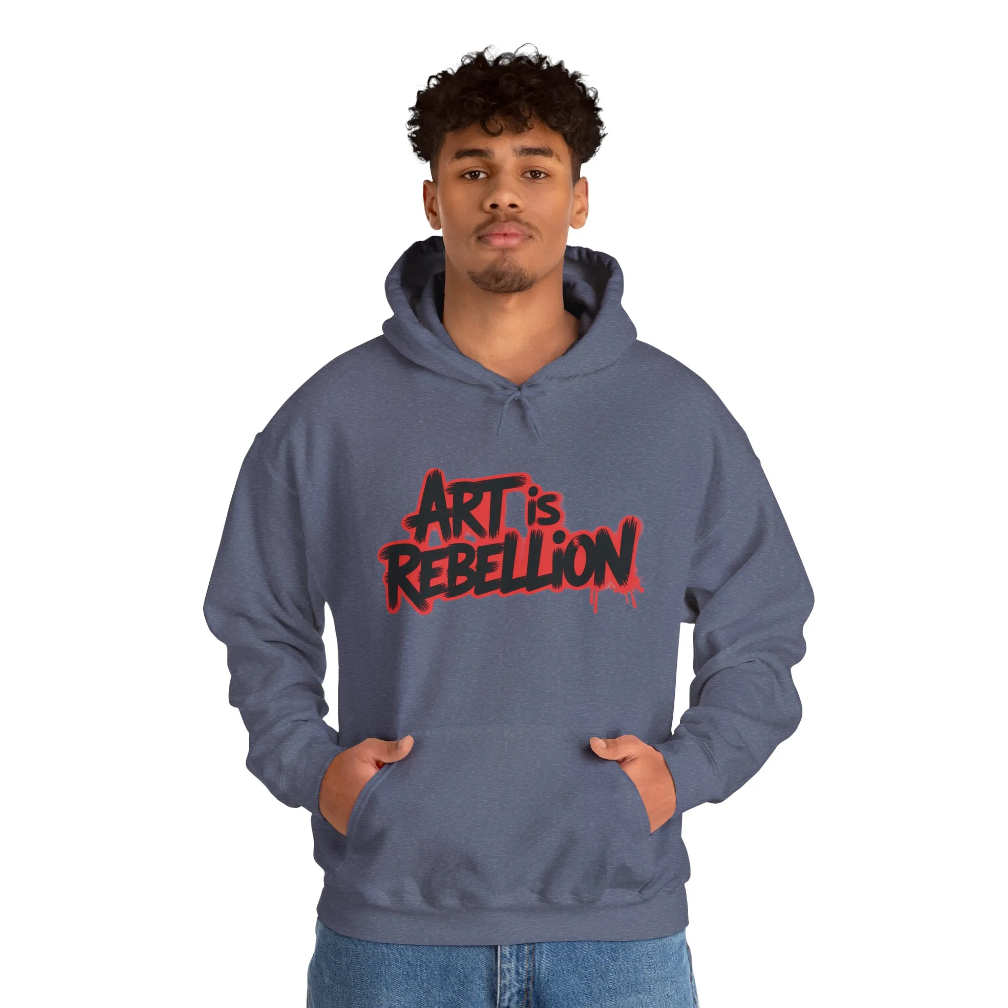 Men's Heavy Blend™ Hooded Sweatshirt, Art Is Rebellion Men's Hoodie, Graffiti Street Art Pullover, Urban Rebellion Hoodie for Skaters - Image 31