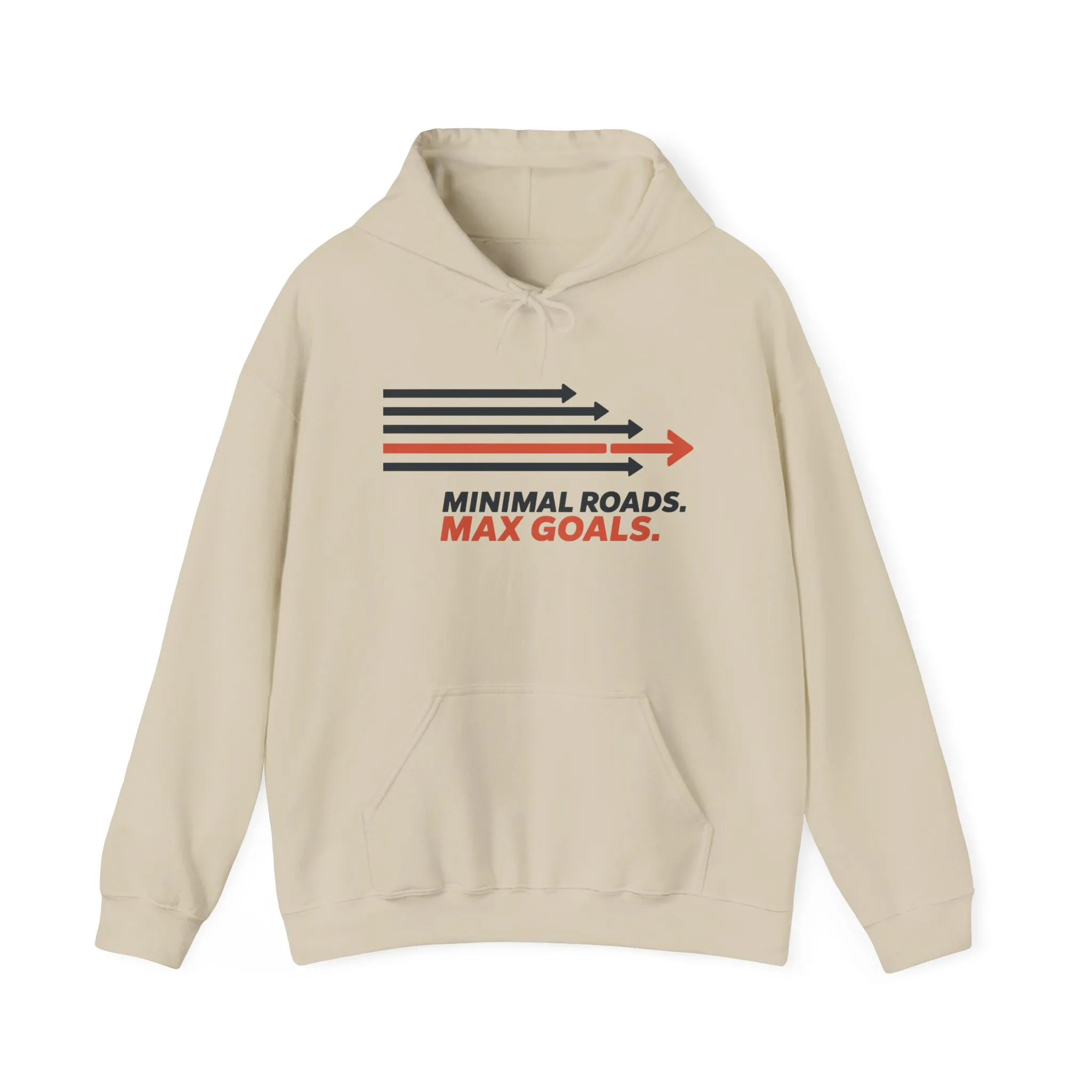Mens Heavy Blend™ Hooded Sweatshirt, Minimal Roads Max Goals Motivational Mens Hoodie - Image 5