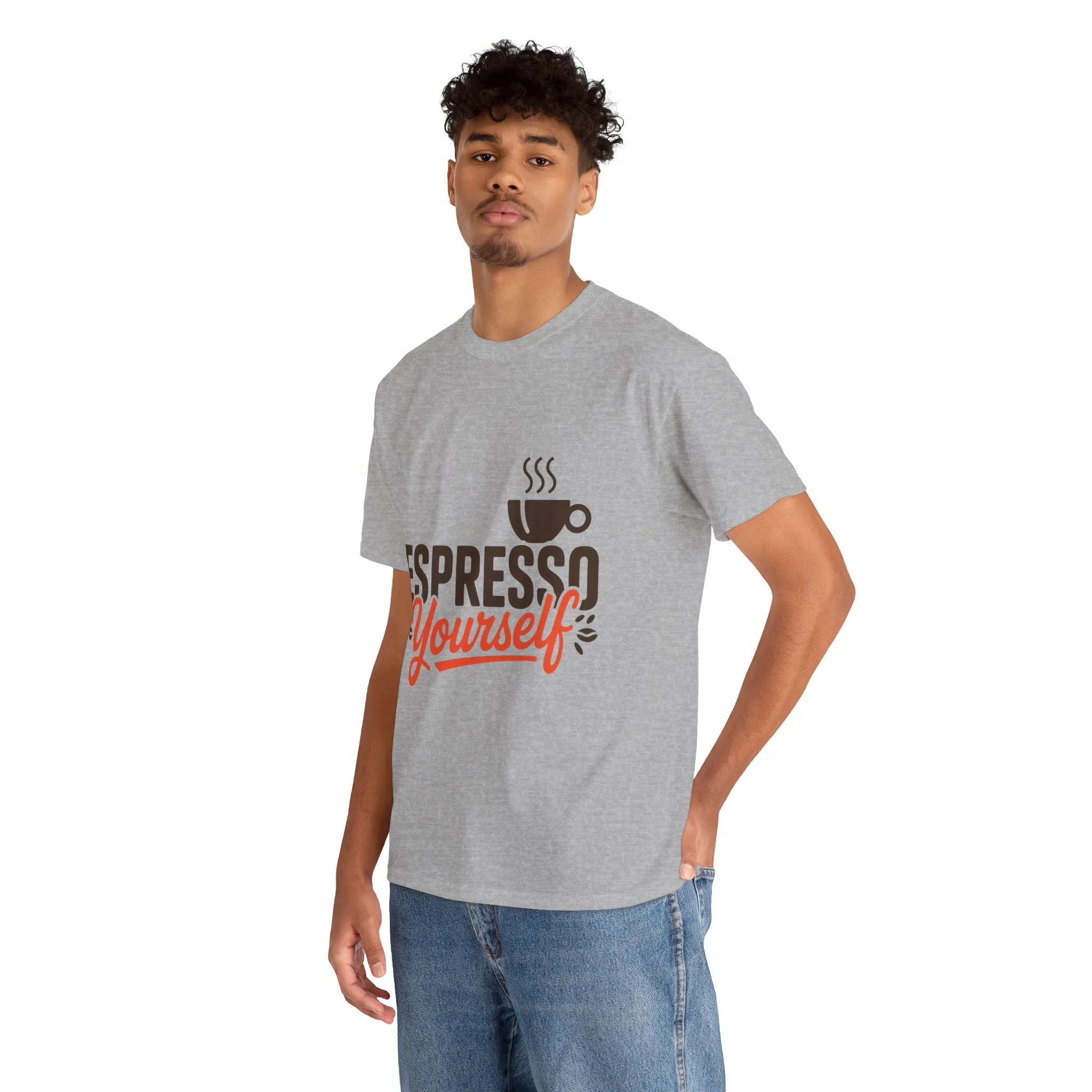 Espresso Yourself Mens T-Shirt, Funny Coffee Graphic Tee, Coffee Tee, Coffee Humor - Image 6