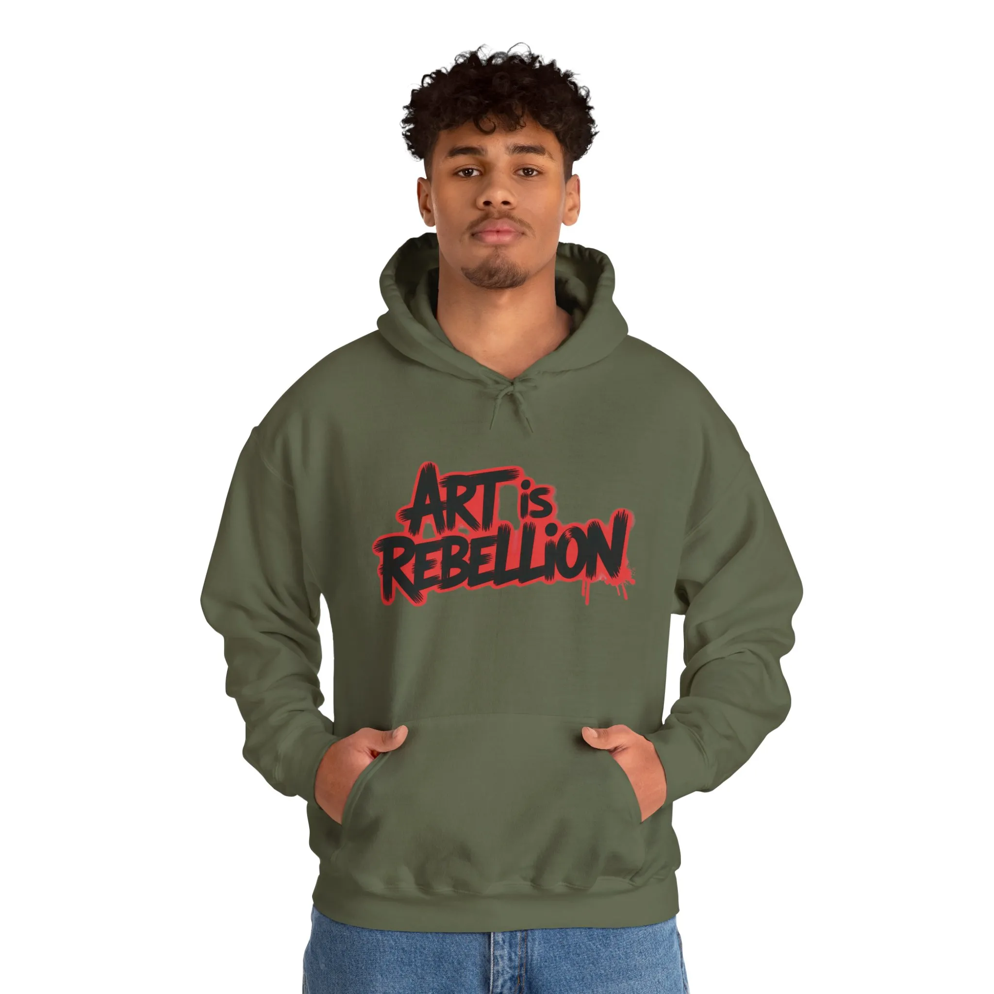 Men's Heavy Blend™ Hooded Sweatshirt, Art Is Rebellion Men's Hoodie, Graffiti Street Art Pullover, Urban Rebellion Hoodie for Skaters - Image 11