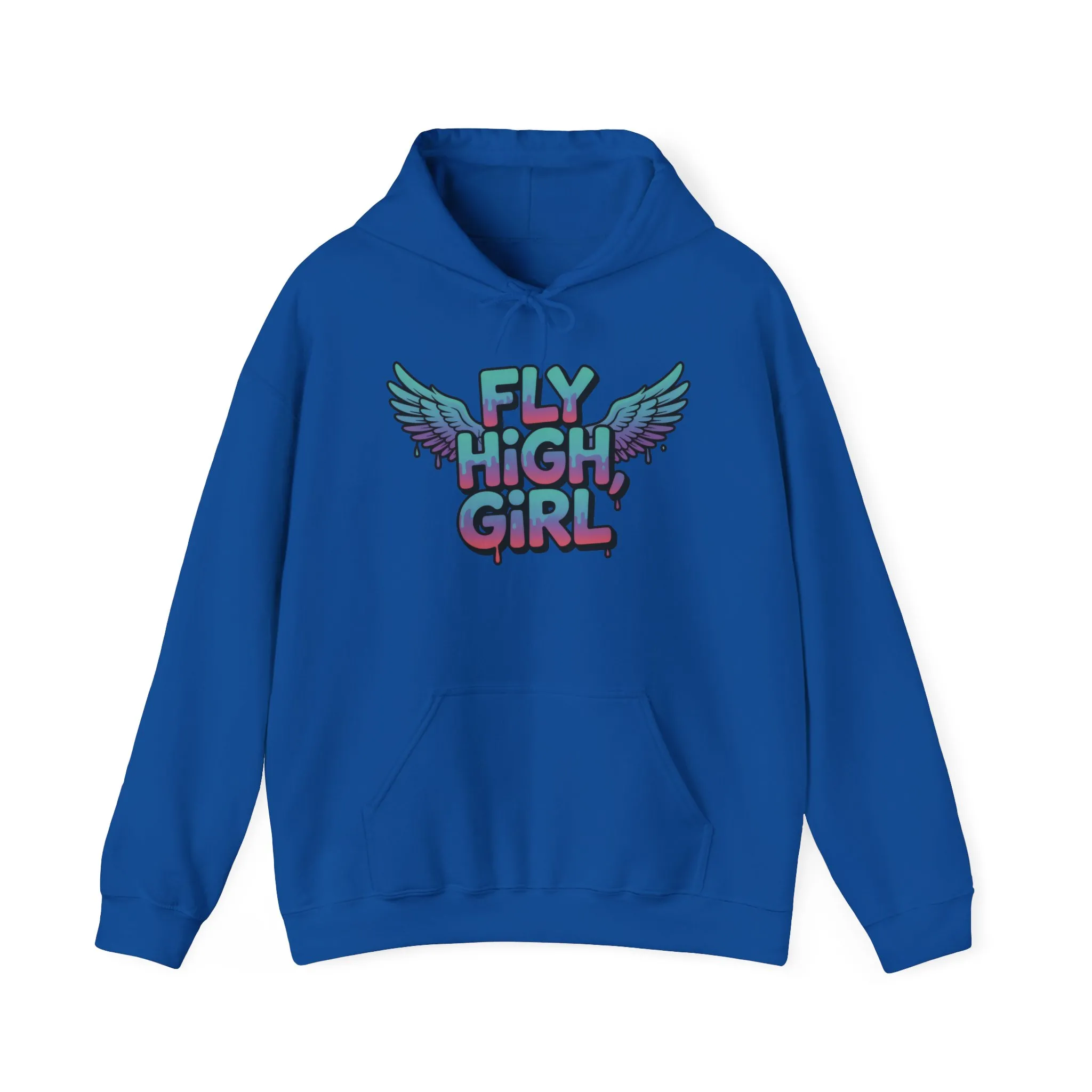Women's Hoodie Fly High Girl, Angel Wings Graffiti Drip Graphic Pullover, Streetwear Hoodie - Image 21