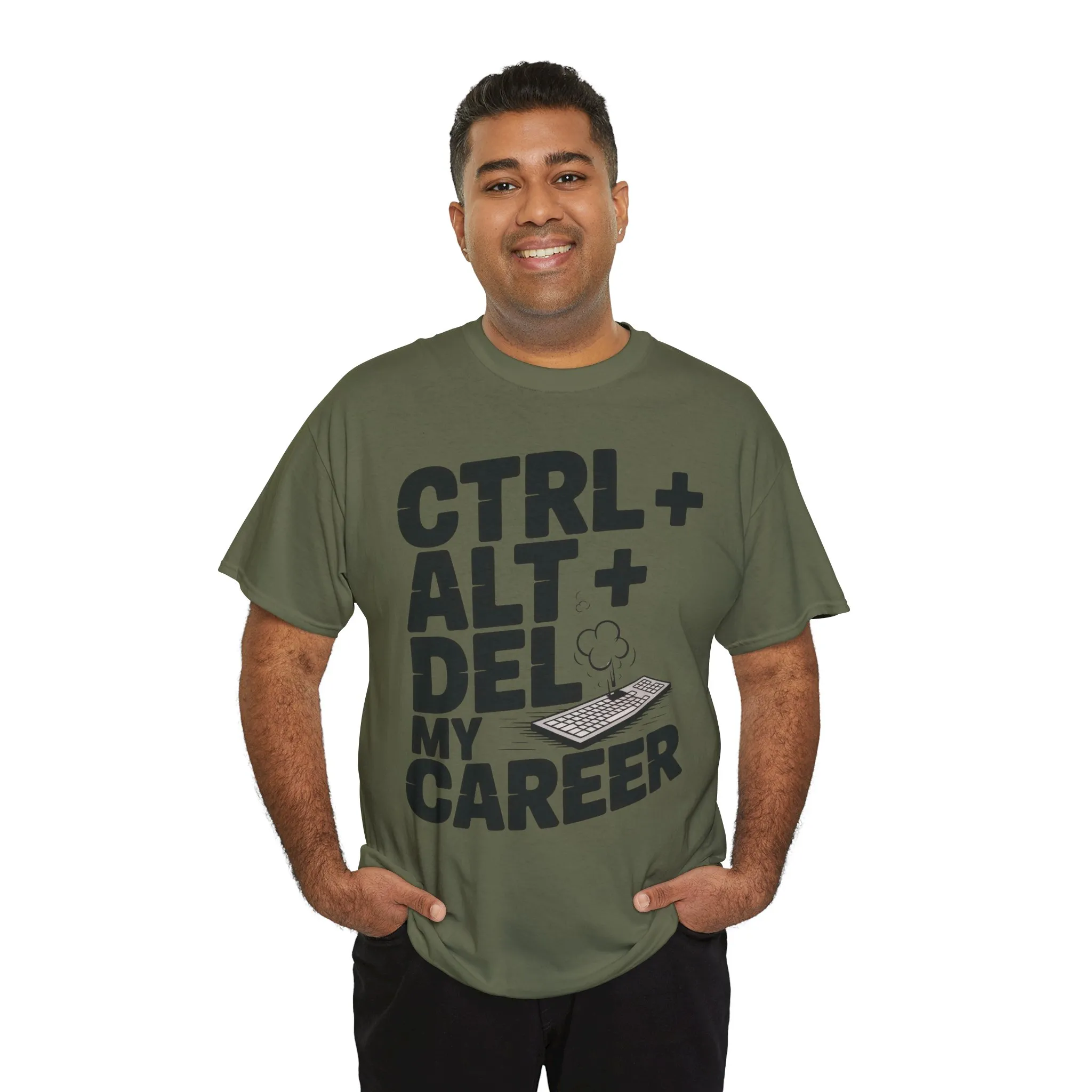 Men's Graphic Tee, Ctrl Alt Del My Career Shirt, Sarcastic Office Humor T-Shirt for Him - Image 12