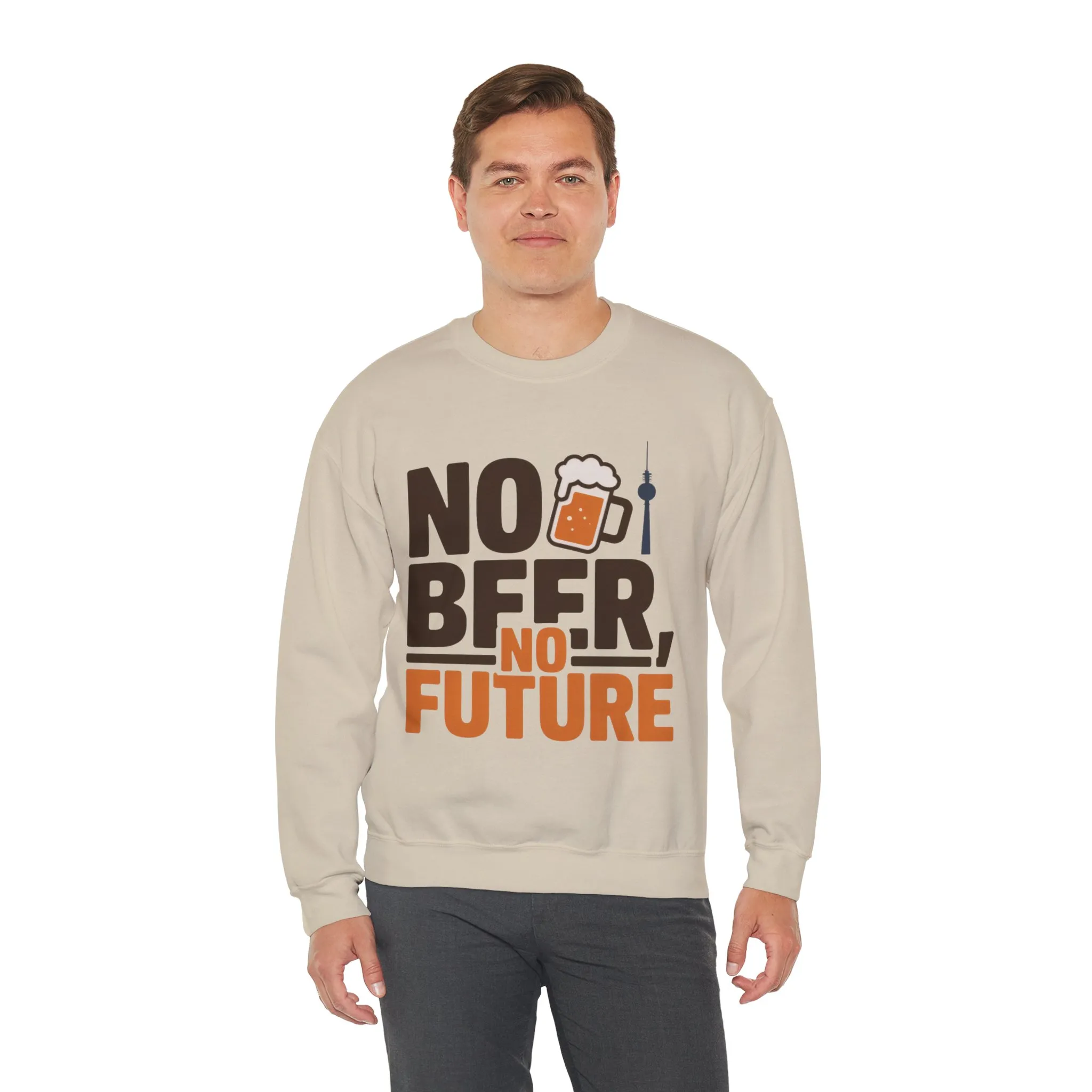 Mens Heavy Blend™ Crewneck Sweatshirt, No Beer No Future Funny Beer Mens Sweatshirt - Image 9