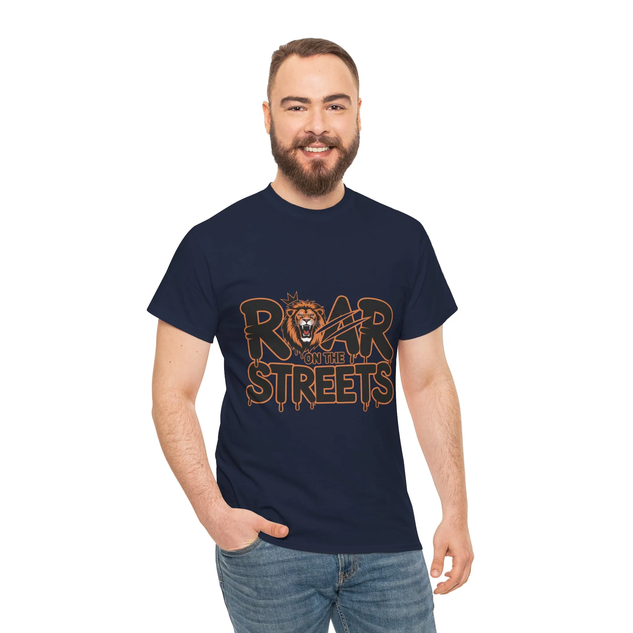 Roar on the Streets Lion Graphic Mens Urban T-Shirt, Lion Shirt, Street Vibe - Image 26