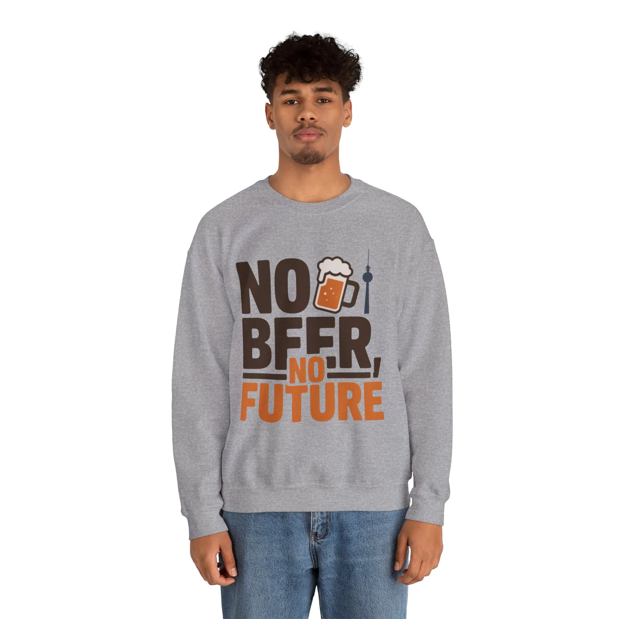 Mens Heavy Blend™ Crewneck Sweatshirt, No Beer No Future Funny Beer Mens Sweatshirt - Image 11