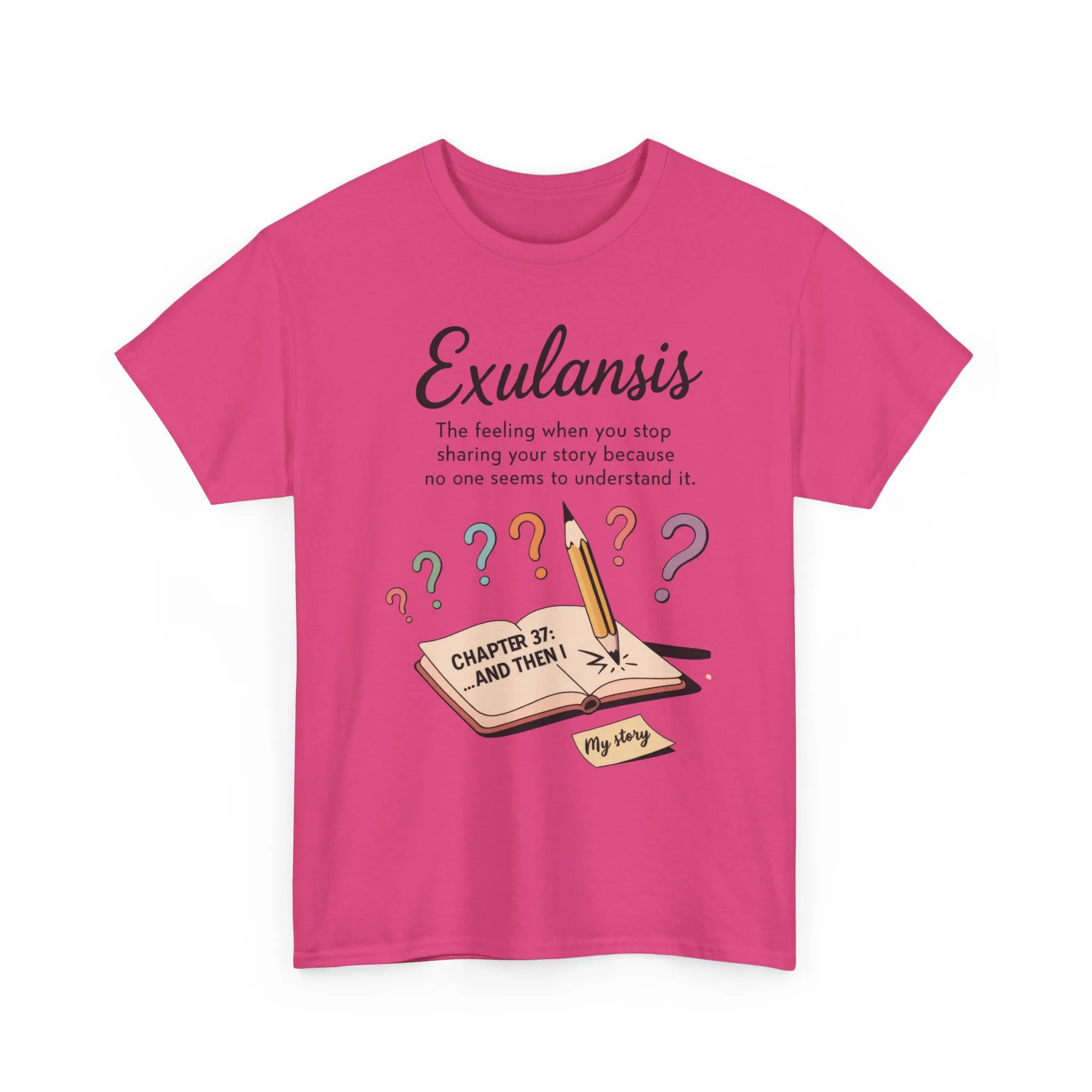 Exulansis Shirt, Emotional Aesthetic Word Tee, Deep Meaning Typography Graphic Tee, Women's Heavy Cotton Tee, deep meaning t shirt - Image 27