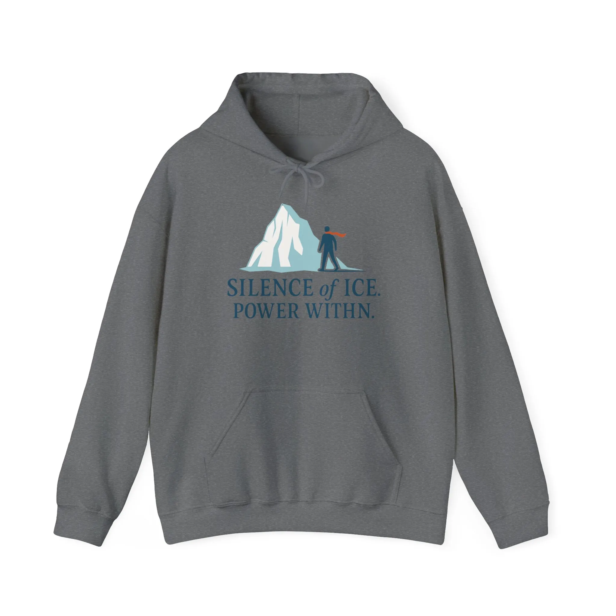 Mens Heavy Blend™ Hooded Sweatshirt, Silence of Ice Power Within Hoodie, Nordic Minimal Iceberg Graphic Streetwear - Image 25