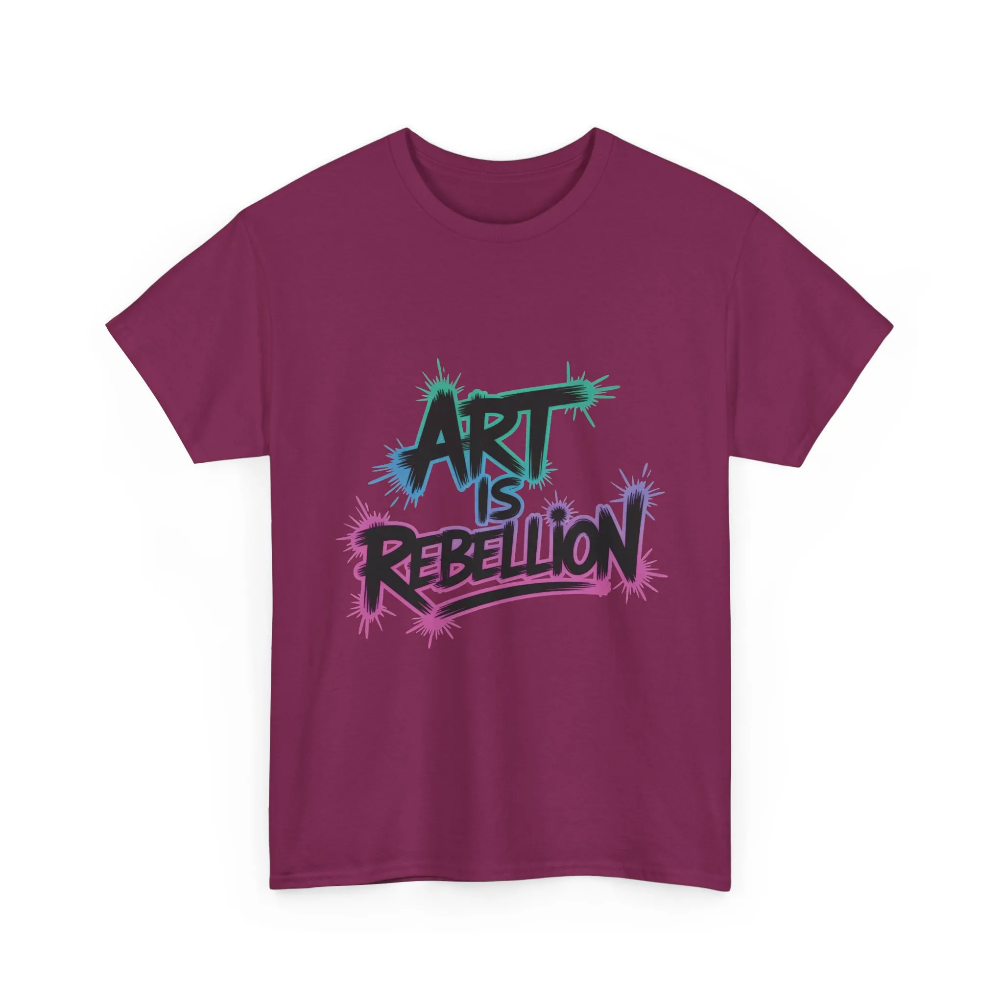 Art Is Rebellion Women's Graphic T-Shirt, Graffiti Street Art Tee, Bold Rebel Statement Top - Image 2