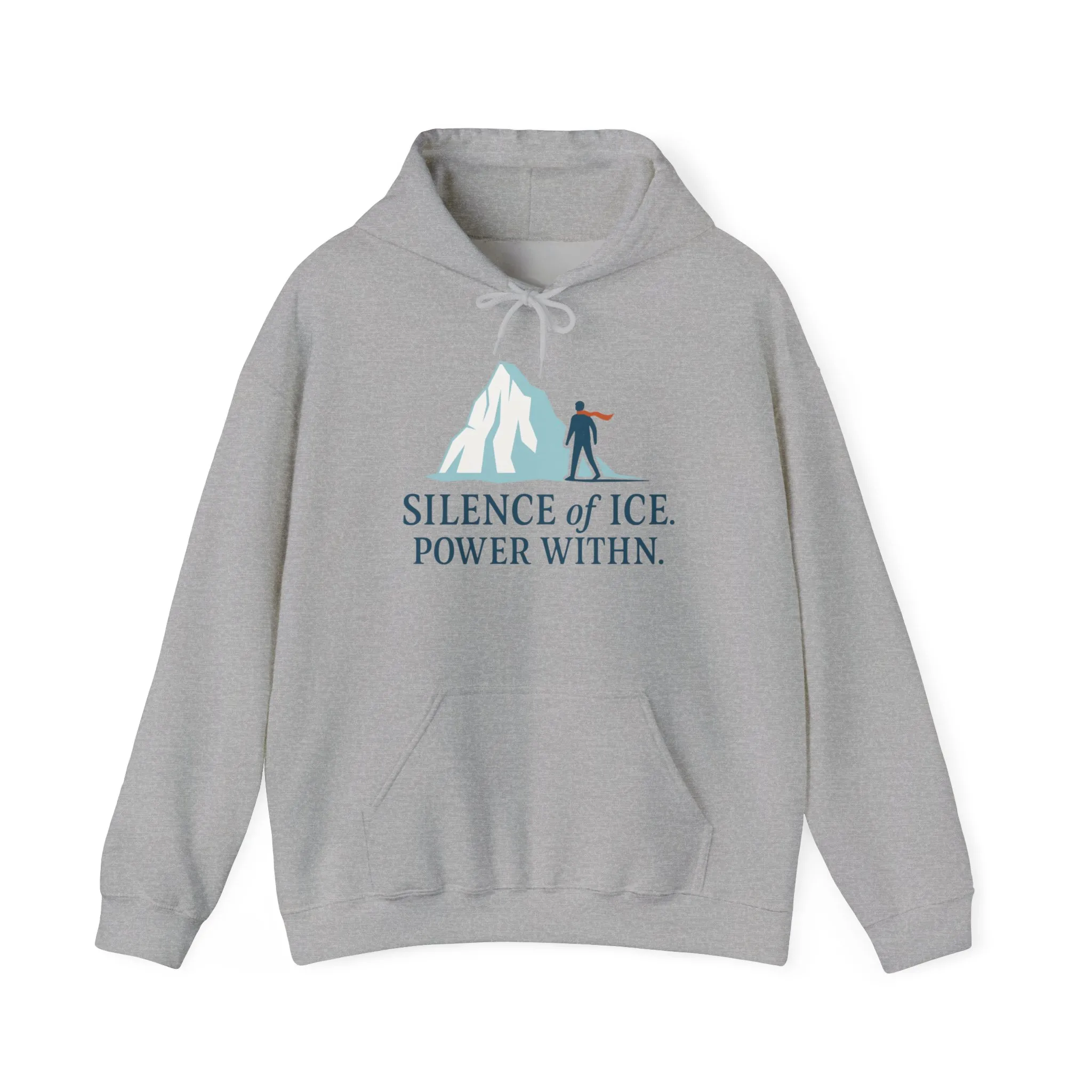 Mens Heavy Blend™ Hooded Sweatshirt, Silence of Ice Power Within Hoodie, Nordic Minimal Iceberg Graphic Streetwear - Image 17