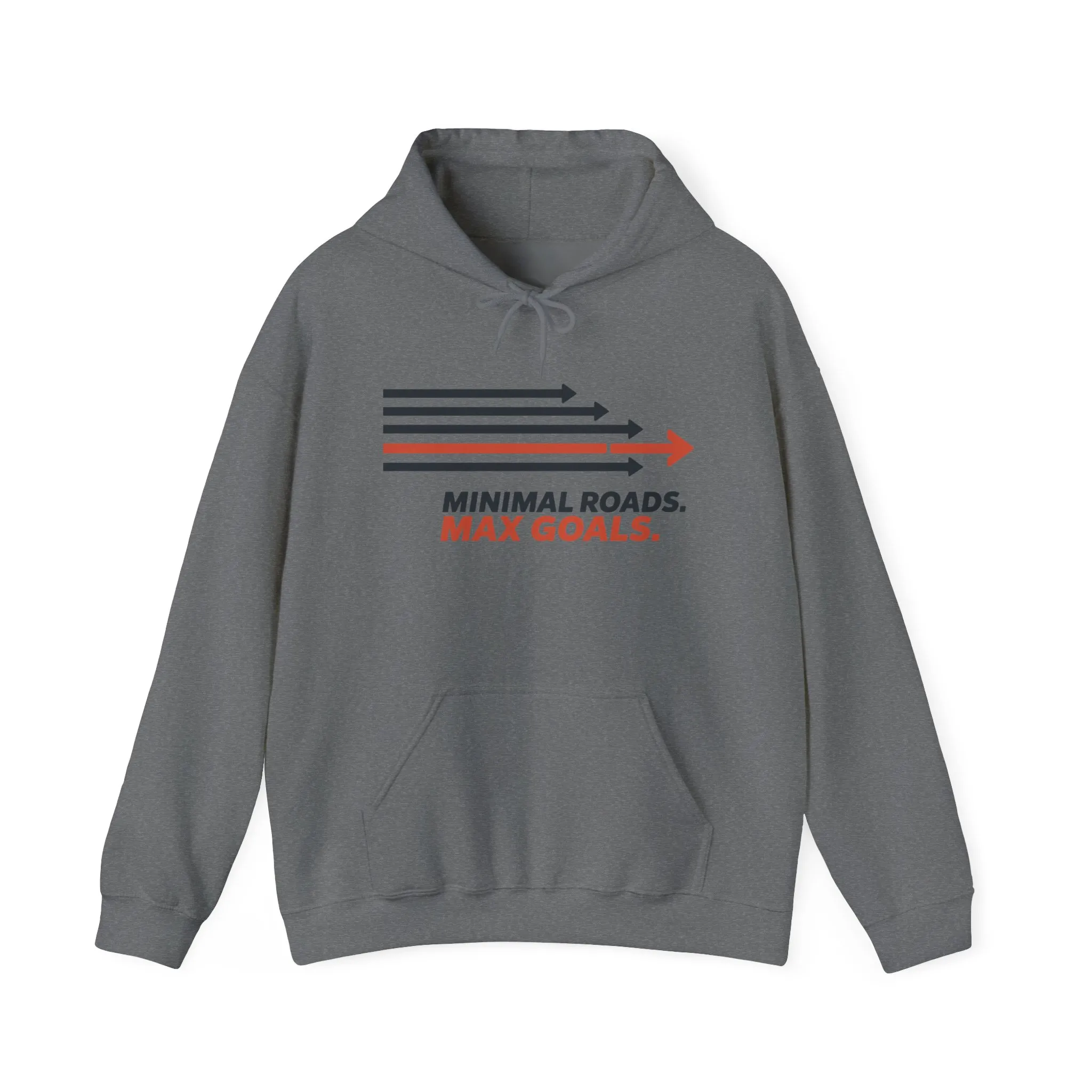 Mens Heavy Blend™ Hooded Sweatshirt, Minimal Roads Max Goals Motivational Mens Hoodie - Image 13