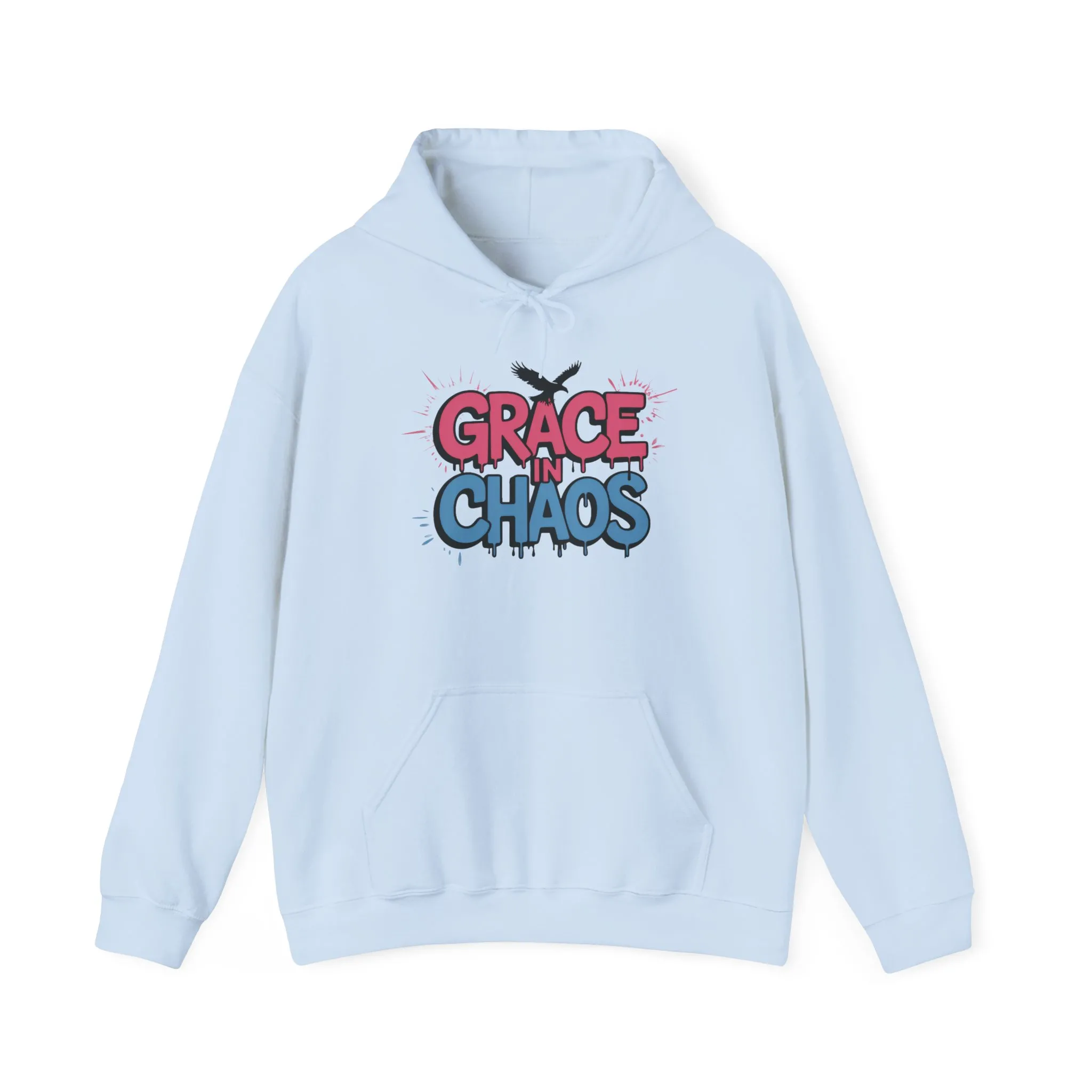 Women's Hoodie Grace in Chaos, Graffiti Dripping Street Art Urban Hoodie, Bold Graphic Pullover - Image 2