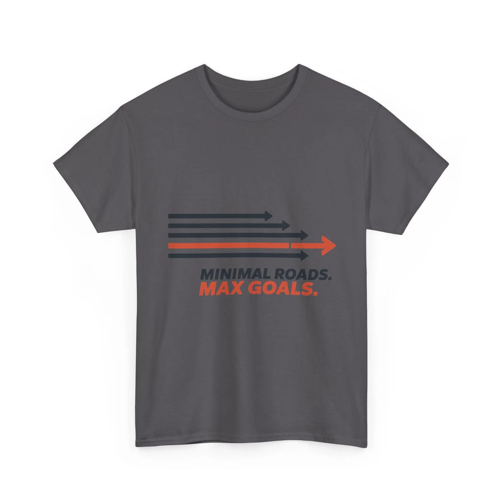 Minimal Roads Max Goals Motivational Mens T-Shirt, Urban Style Graphic Tee - Image 22