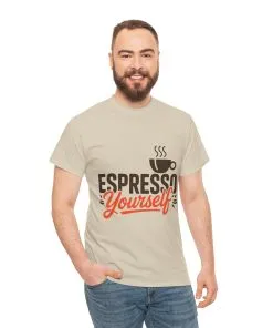 Espresso Yourself Mens T-Shirt, Funny Coffee Graphic Tee, Coffee Tee, Coffee Humor