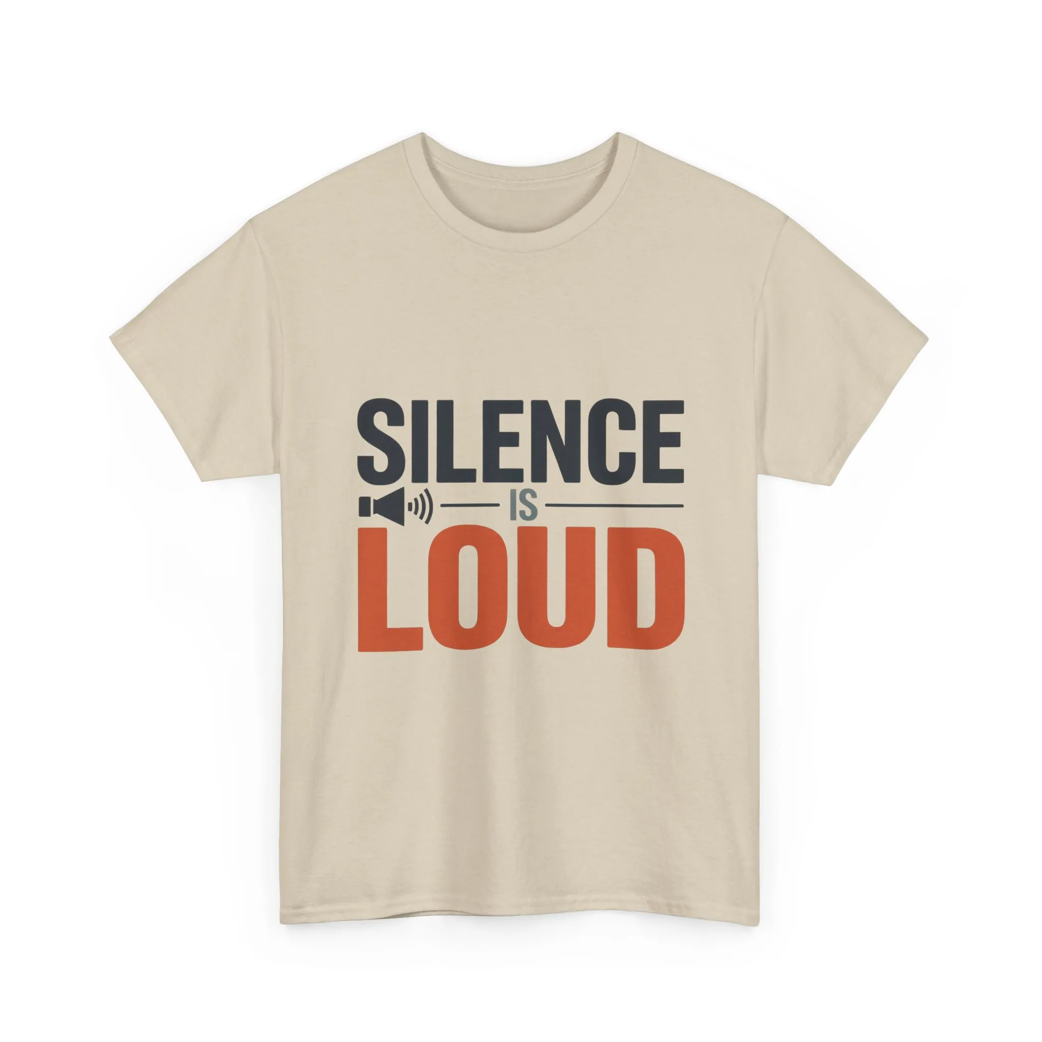 Silence Is Loud Motivational Quote Mens T-Shirt, Silence Tee, ironic Tee, Graphic Tee - Image 7