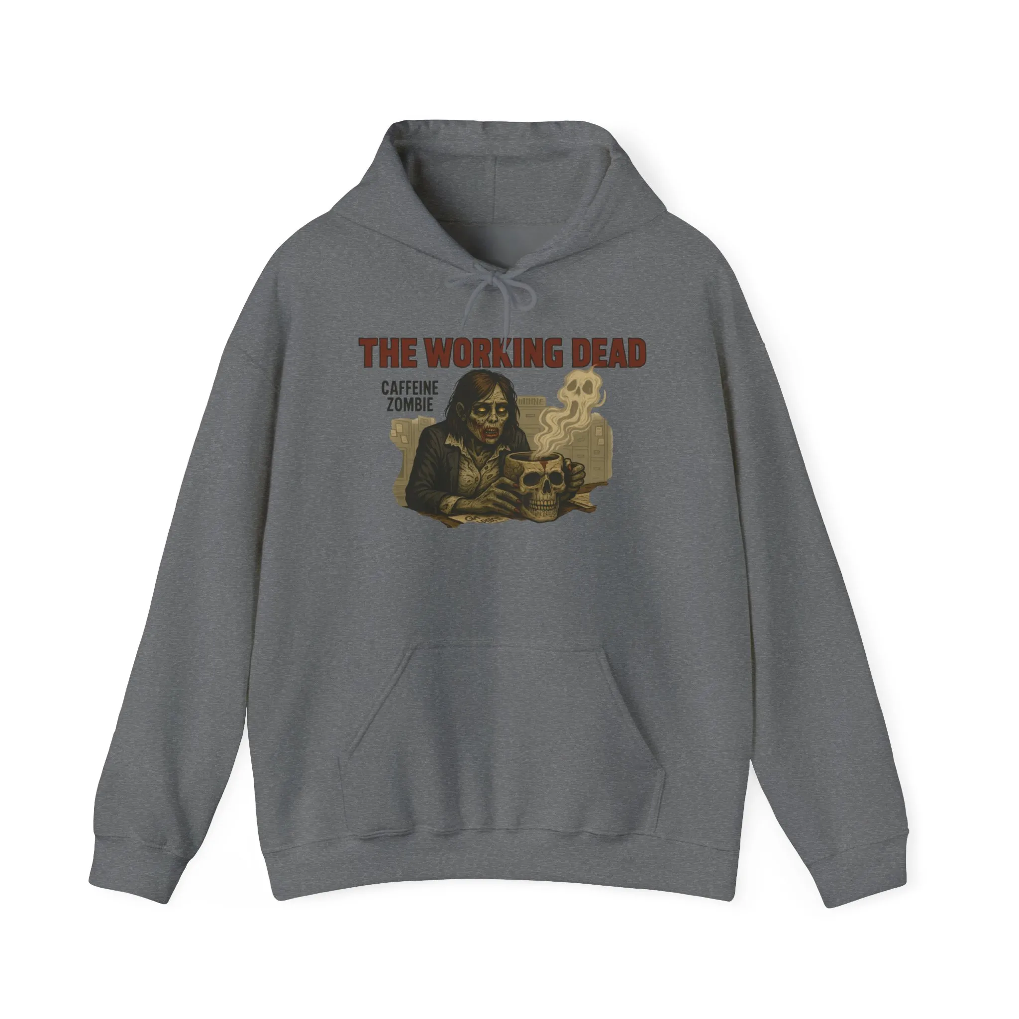 The Working Dead Women's Zombie Hoodie, Work Humor Hoodie, Halloween Work Top, Coffee Zombie Hoodie - Image 9