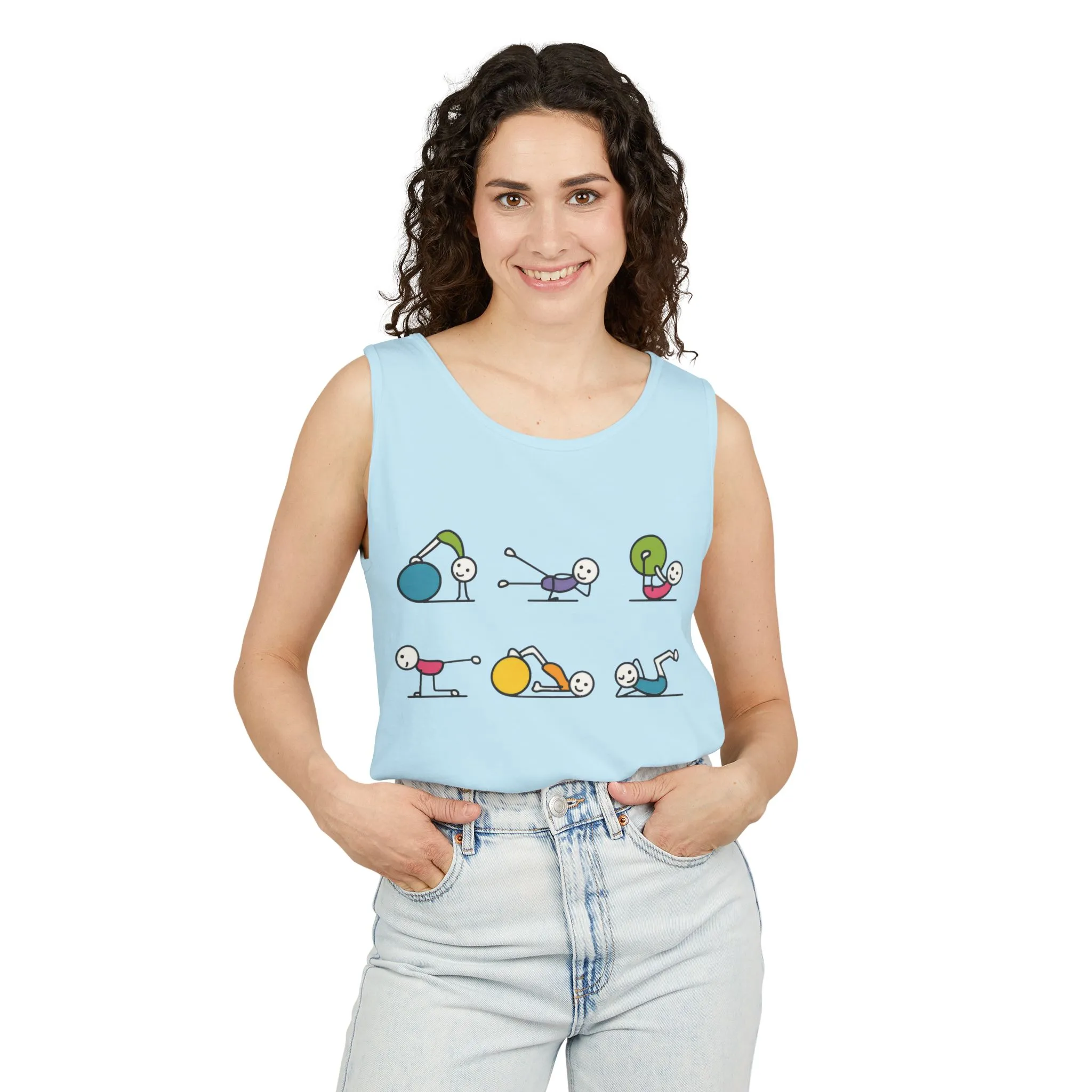 Womens Garment-Dyed Tank Top, Fit Fun Pilates Womens Tank Top, Cute Workout Shirt, Funny Yoga Gym Top for Women - Image 8