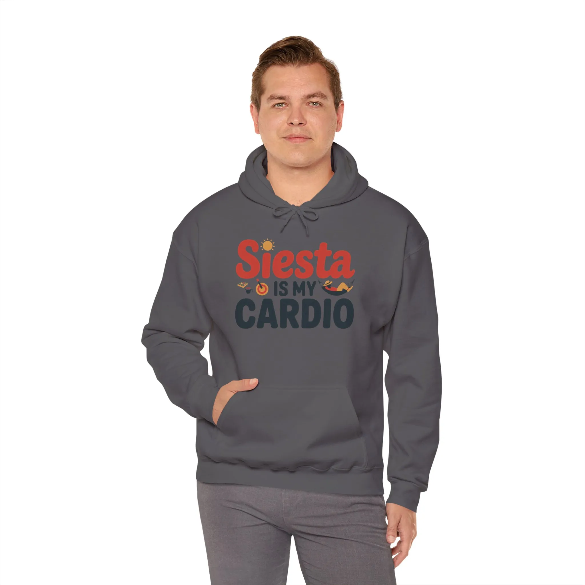 Mens Heavy Blend™ Hooded Sweatshirt, Siesta Is My Cardio Funny Mens Hoodie Spain Humor Gift - Image 32