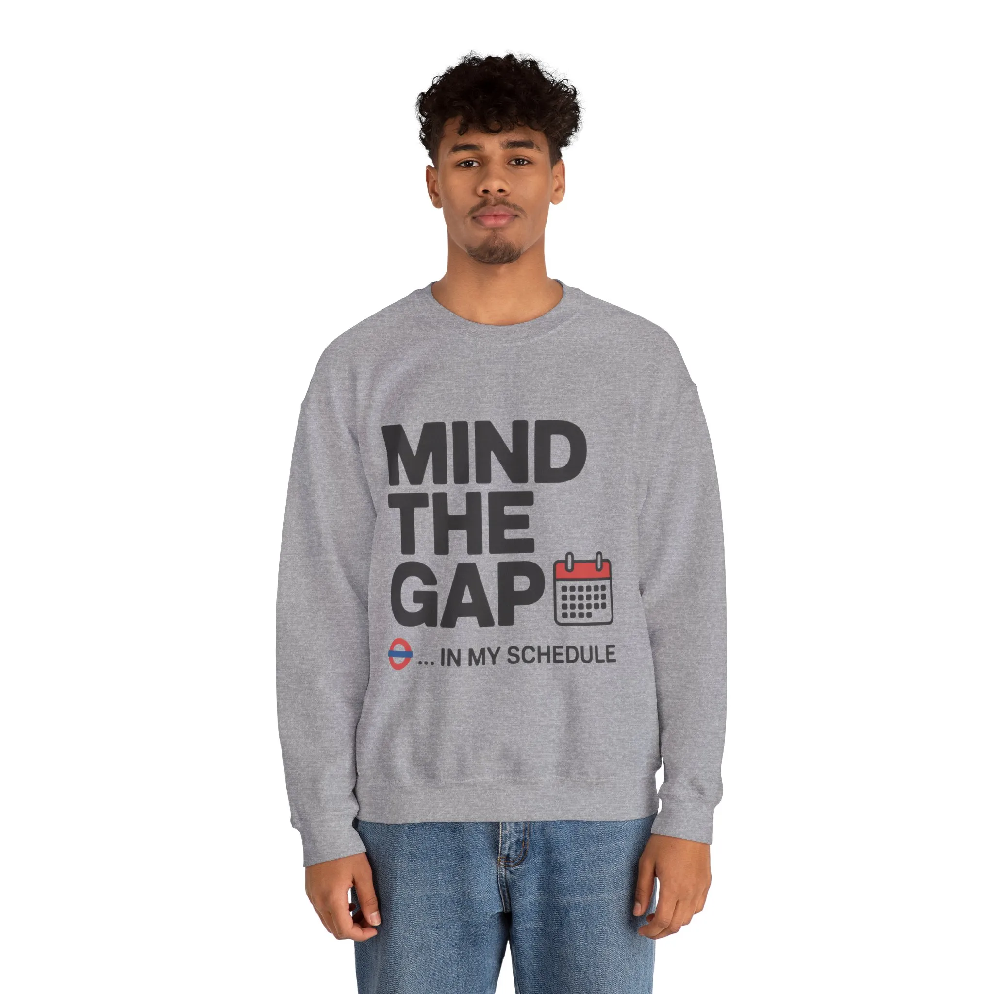 Funny Men's Sweatshirt, Mind The Gap Office Humor Graphic Pullover - Image 8