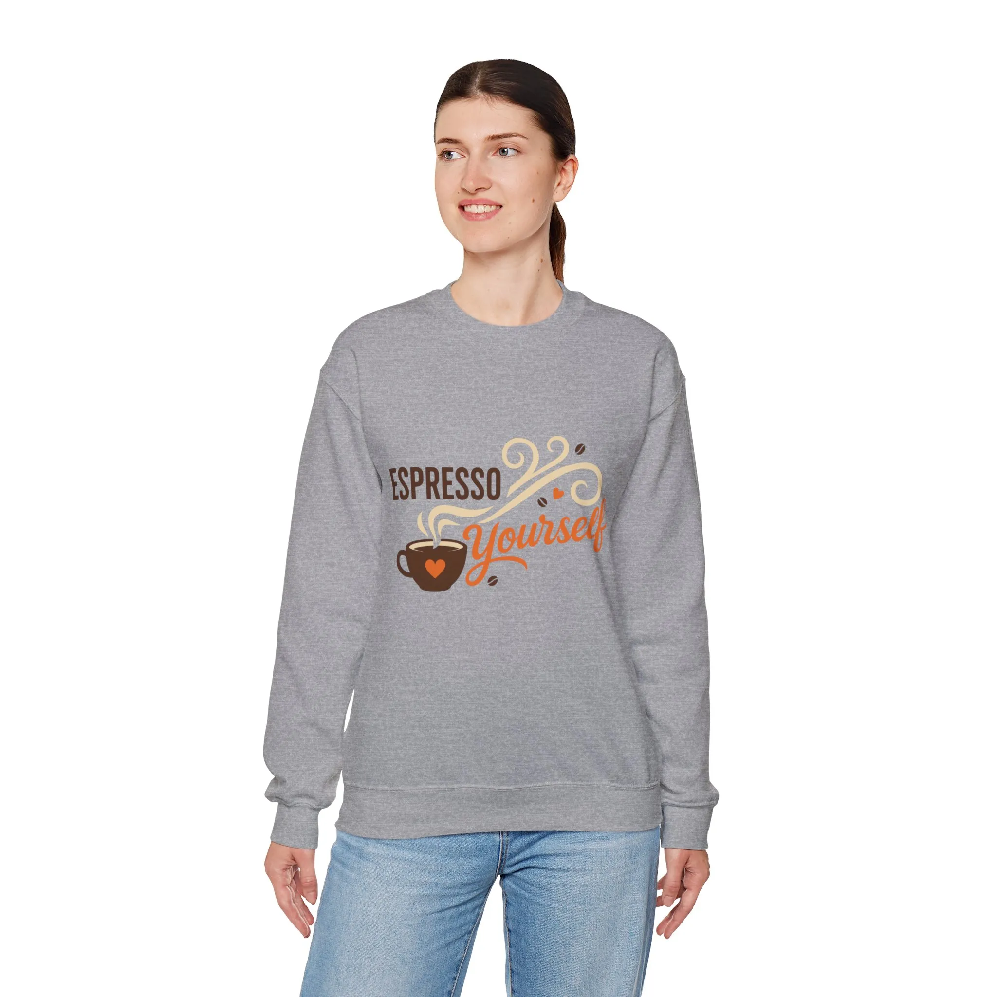 Espresso Yourself Womens Sweatshirt, Coffee Lover Pullover, Funny Barista Gift - Image 9