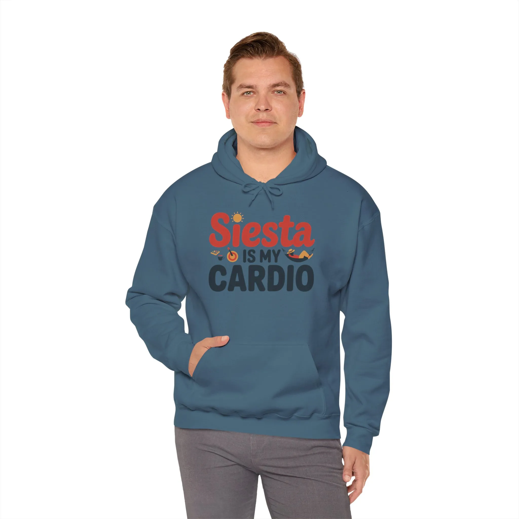 Mens Heavy Blend™ Hooded Sweatshirt, Siesta Is My Cardio Funny Mens Hoodie Spain Humor Gift - Image 28
