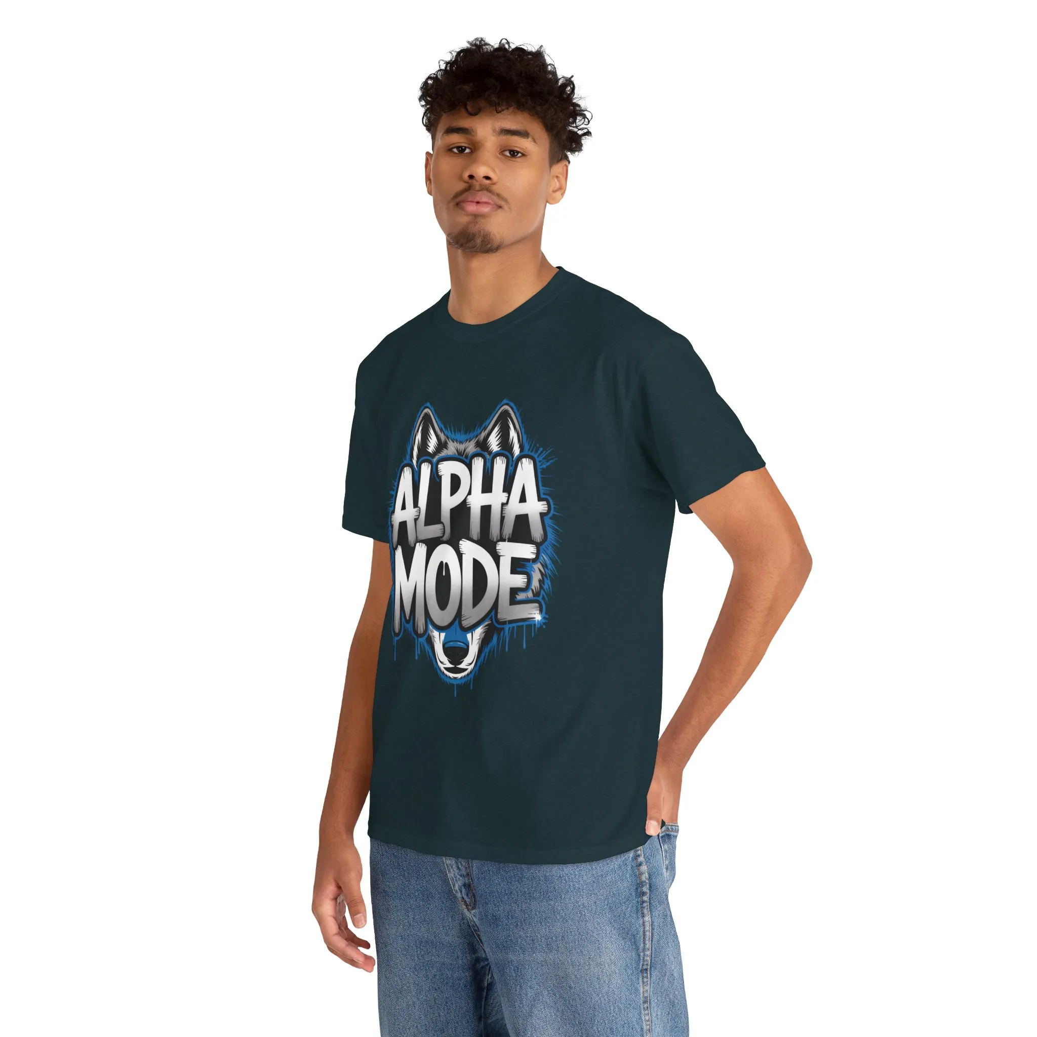 Alpha Mode Wolf Graphic Mens T-Shirt Streetwear, Alpha Tee, Wolf Tee, Street Tee, Wolf Art - Image 21