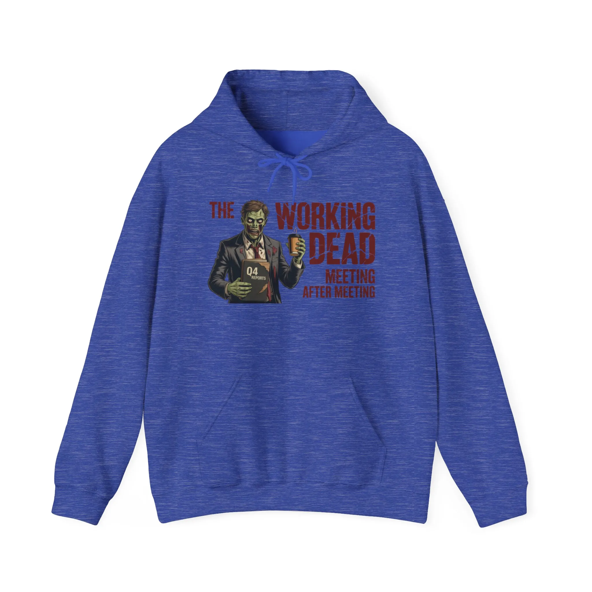 The Working Dead Men's Zombie Hoodie, Funny Office Meeting Sweatshirt, Men's Heavy Blend™ Hooded Sweatshirt, Halloween Work Humor Zombie top - Image 21