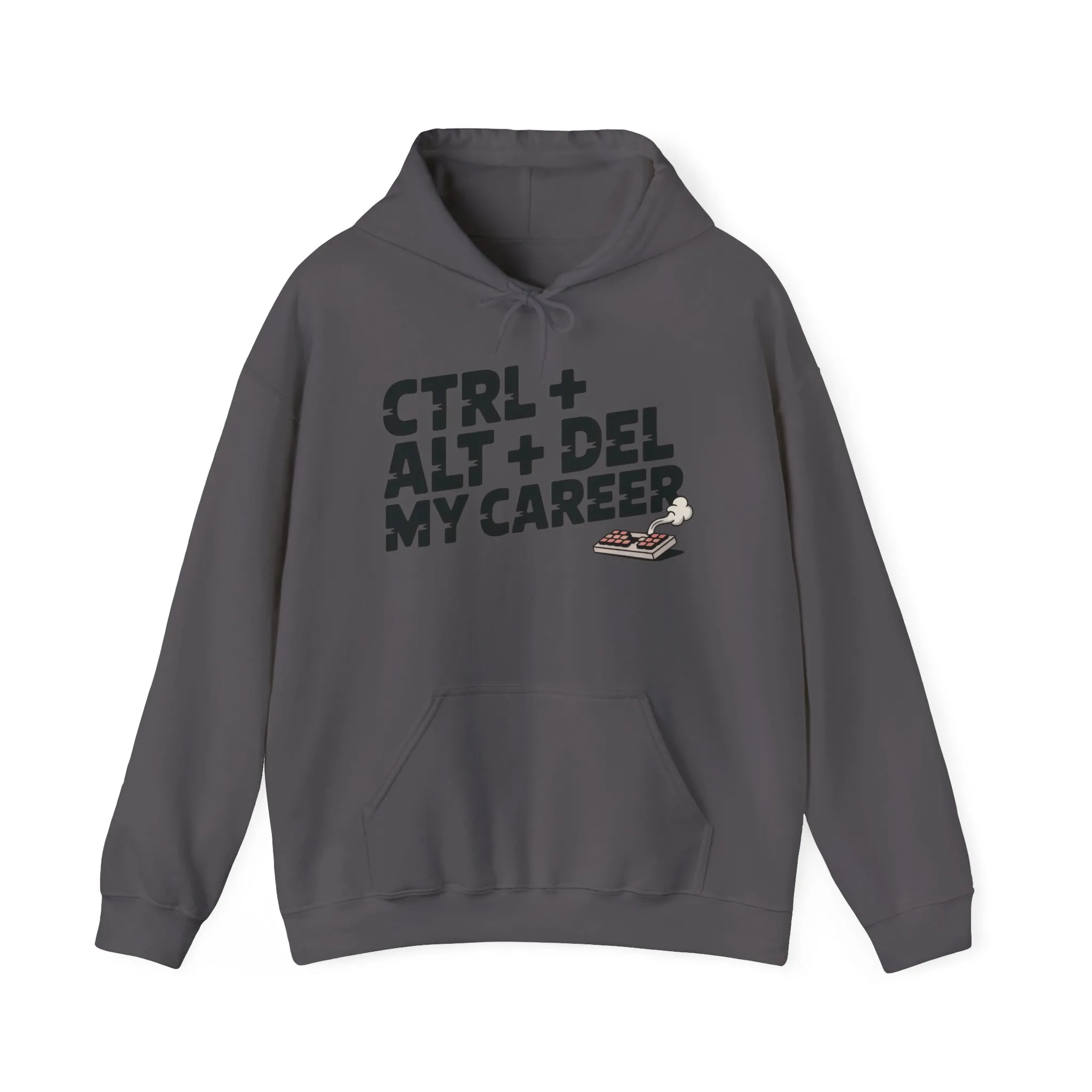 Men's Ctrl Alt Del My Career Hoodie, Funny Geek Workwear, Sarcastic Office Humor Pullover - Image 25