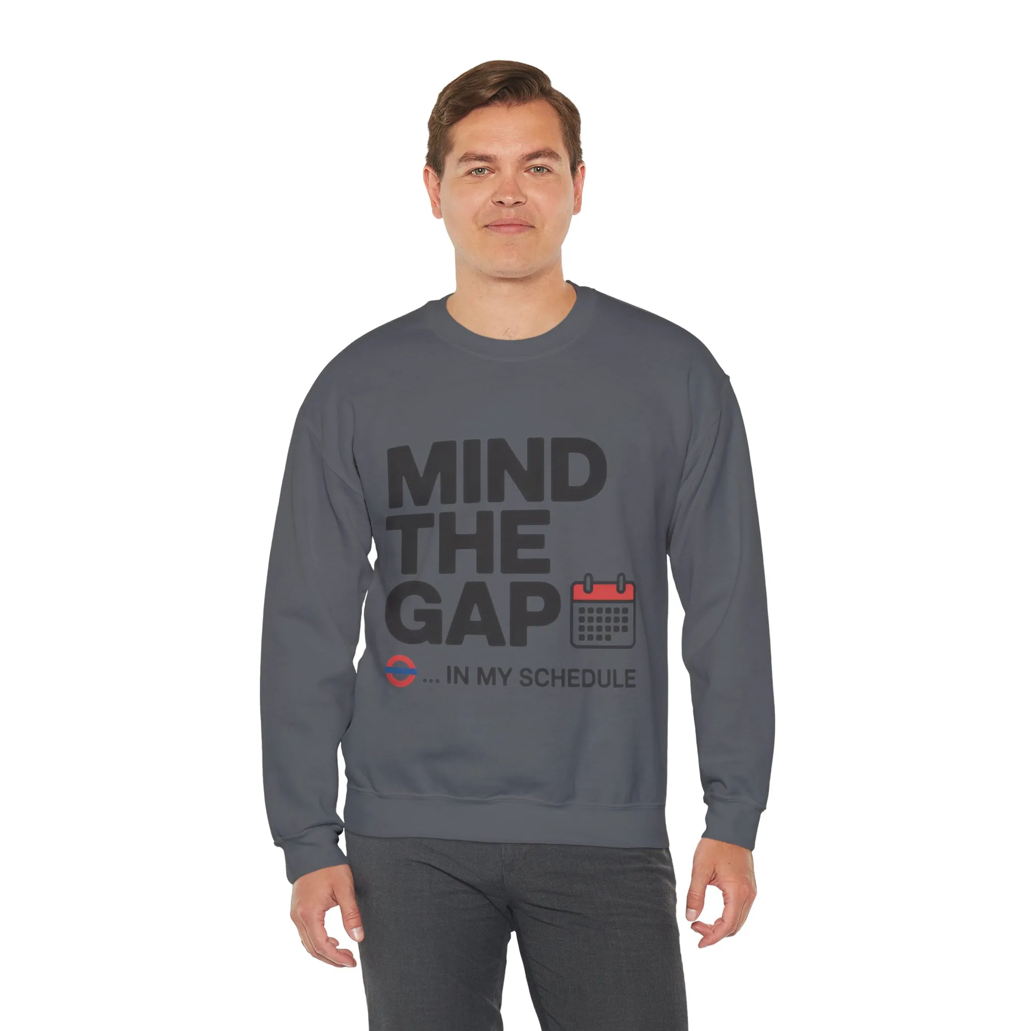 Funny Men's Sweatshirt, Mind The Gap Office Humor Graphic Pullover - Image 21