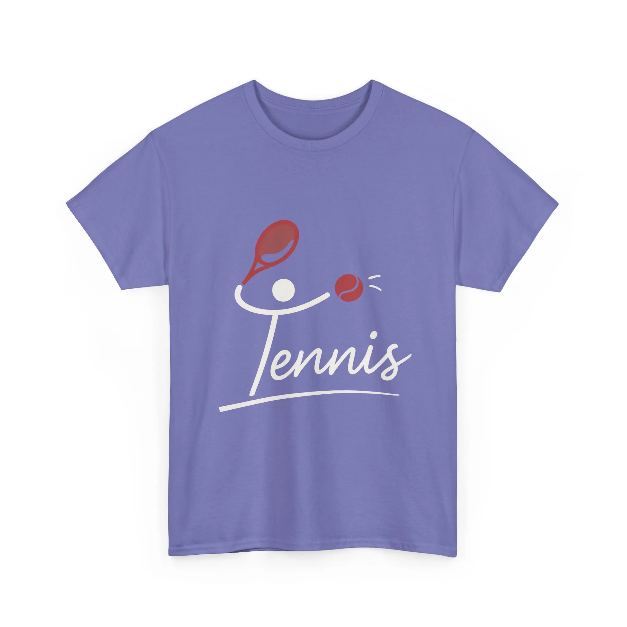 Womens Heavy Cotton Tee, Womens Tennis Graphic T-Shirt, Cute Sports Tee, Funny Workout Gym Top for Women - Image 2