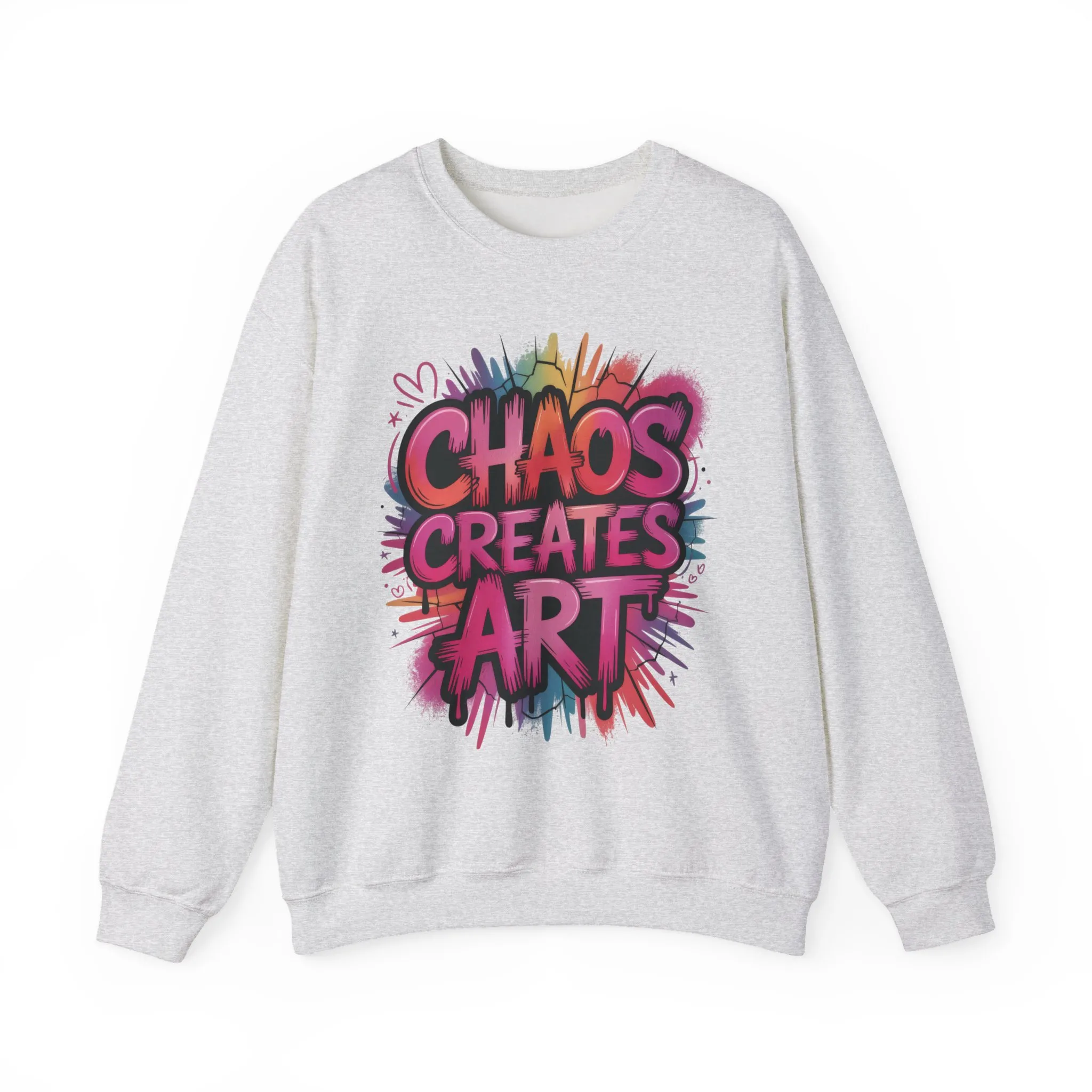 Women's Heavy Blend™ Crewneck Sweatshirt, Chaos Creates Art Graffiti Sweatshirt Women's Oversized - Image 28
