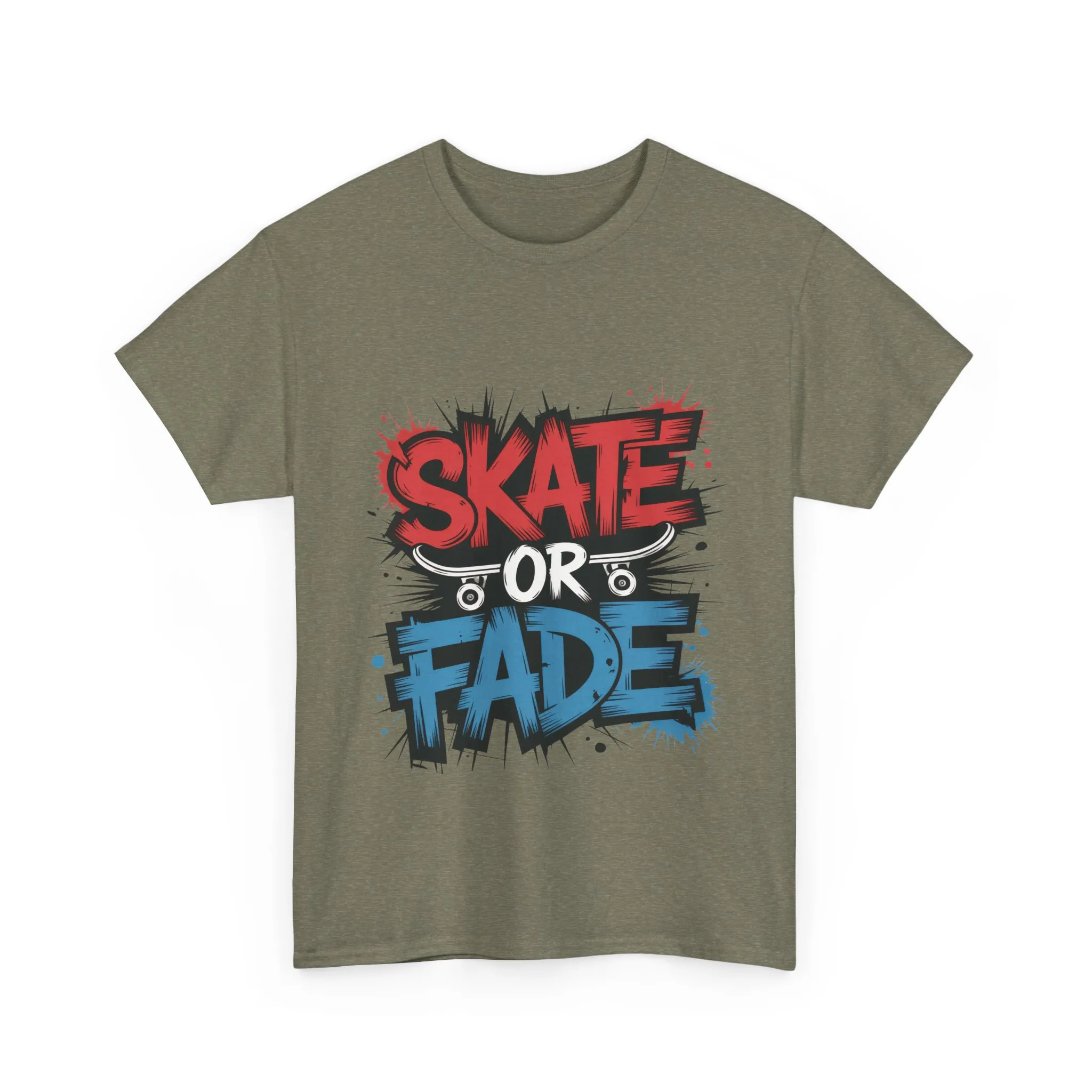 Skate Or Fade Men's T-Shirt, Graffiti Skateboarding Graphic Tee, Urban Streetwear Skater Top - Image 10