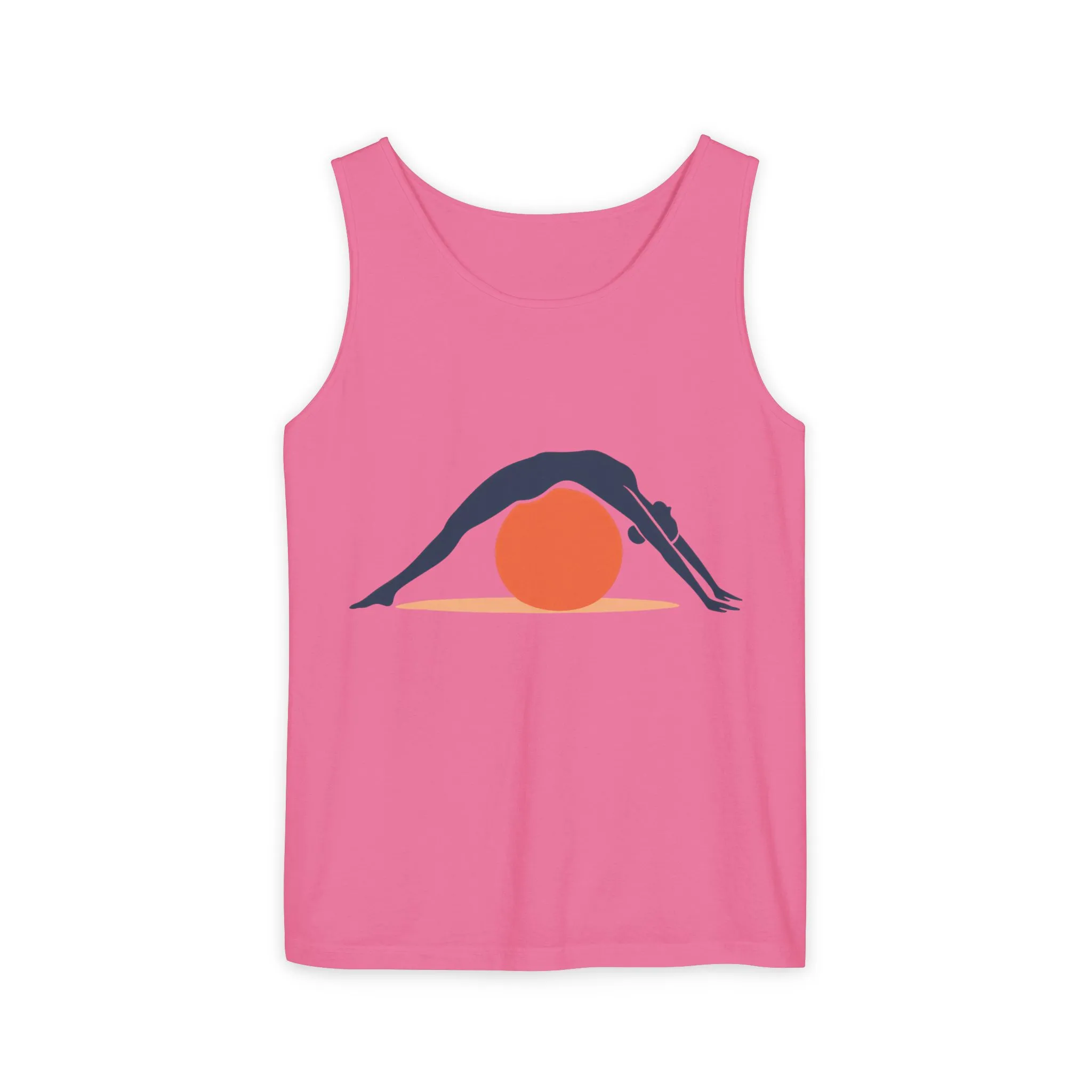 Womens Garment-Dyed Tank Top, Womens Pilates Tank Top, Yoga Fitness Graphic Top, Cute Workout Activewear Shirt - Image 28