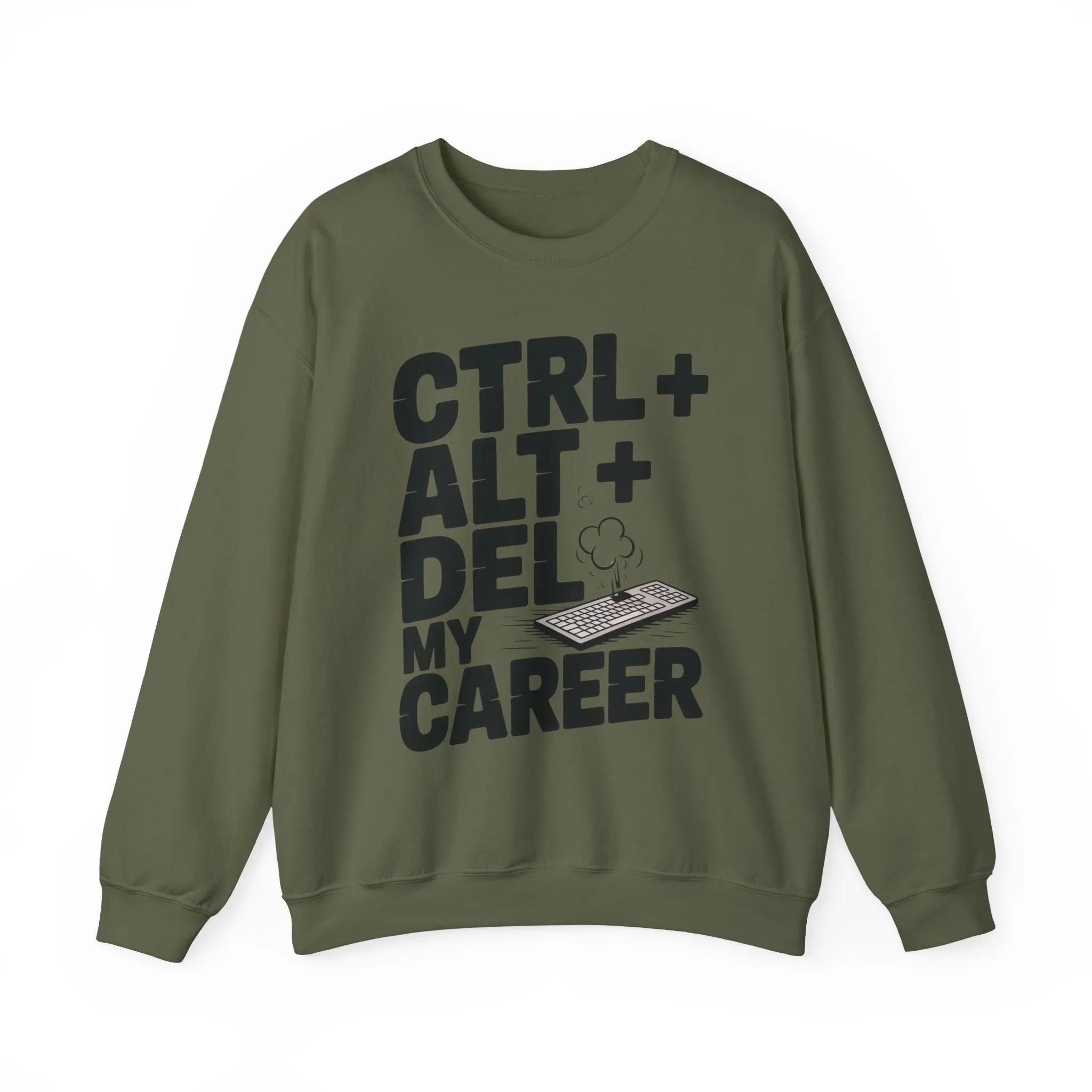 Ctrl Alt Del My Career Sweatshirt, Sarcastic Workwear Graphic Pullover, Funny Office Top, Men's Heavy Blend™ Crewneck Sweatshirt - Image 13