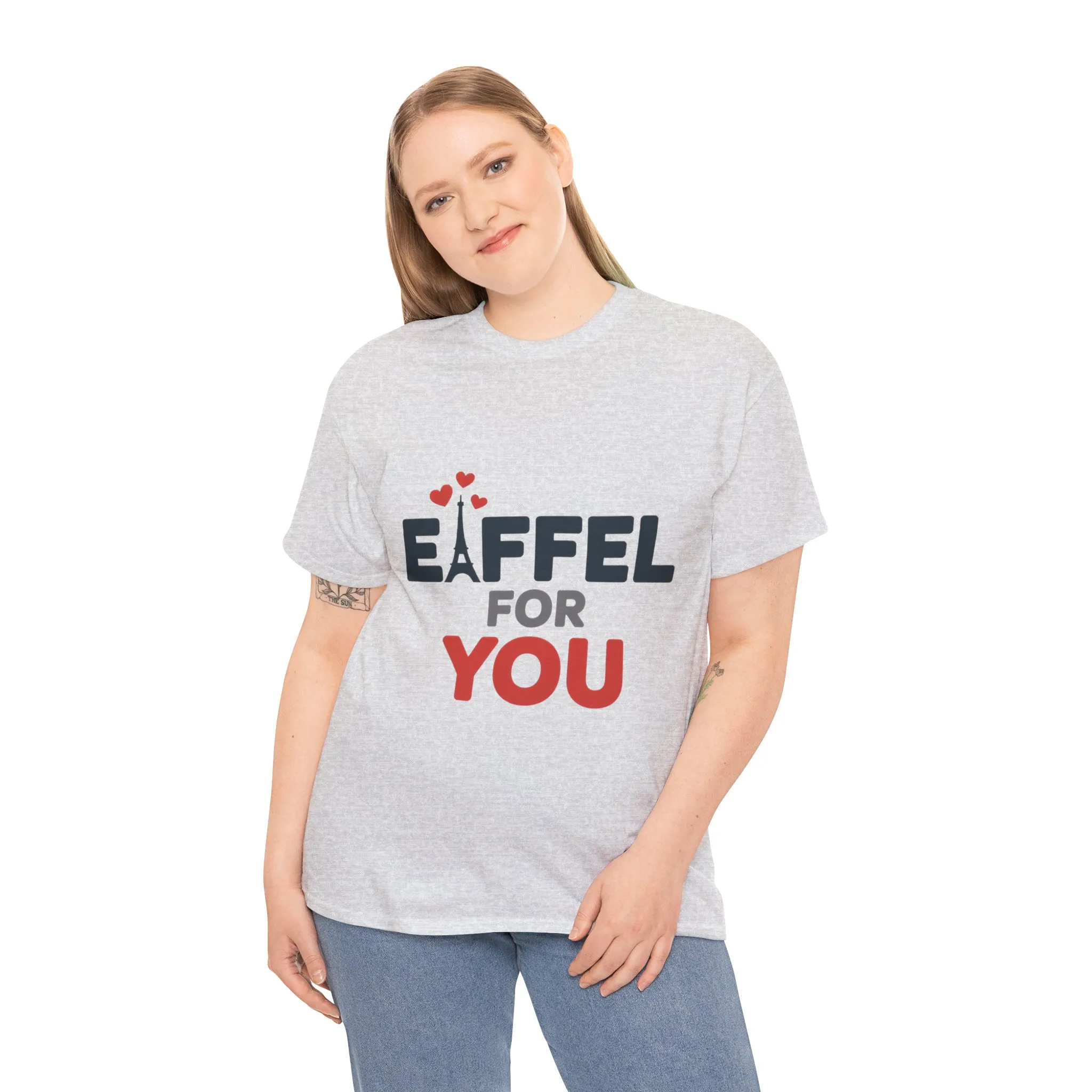Eiffel For You Romantic Paris Graphic Womens T-Shirt, Eiffel Shirt - Image 3