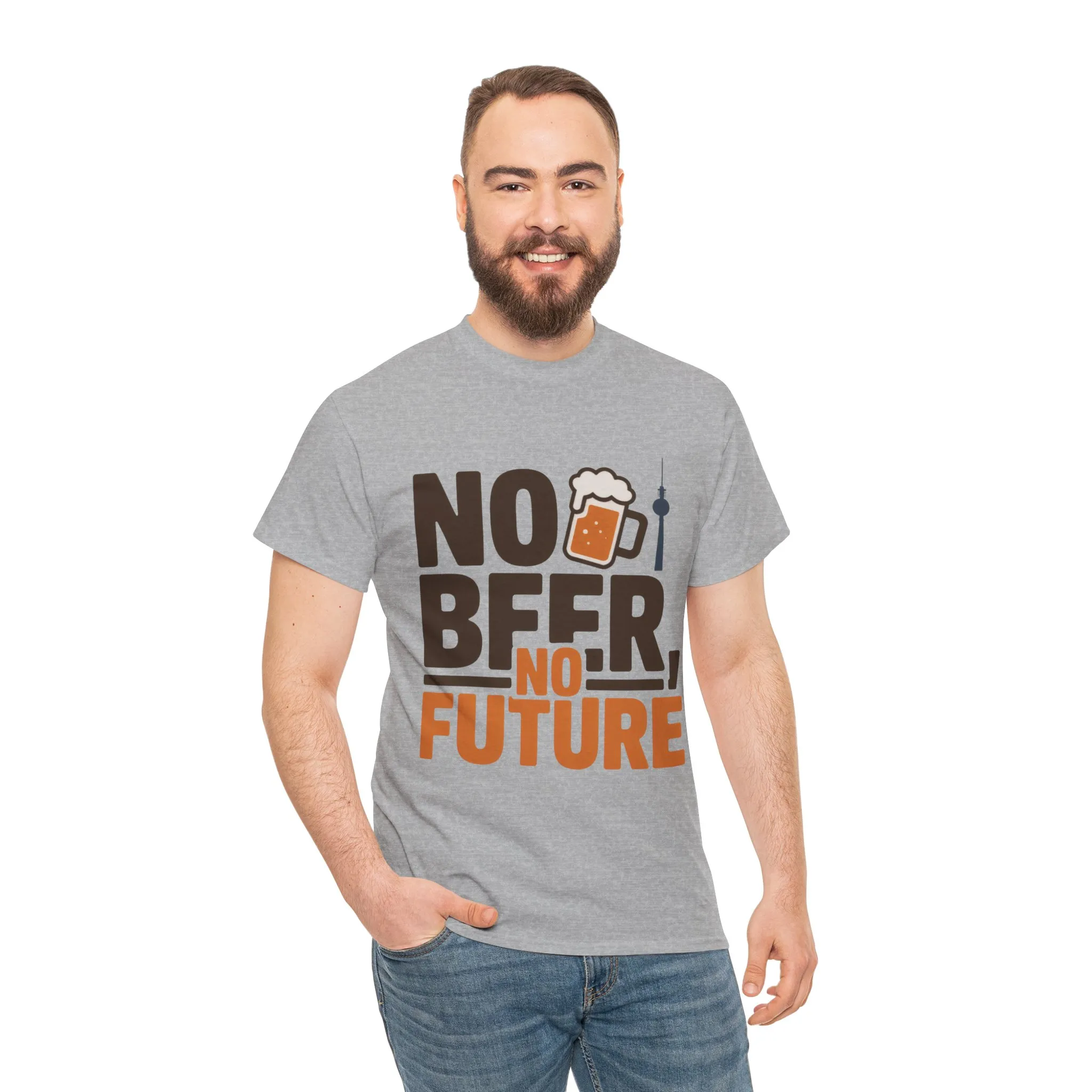 No Beer No Future Funny Beer Graphic Mens T-Shirt, Beer Tee, Beer Lover Tee - Image 11