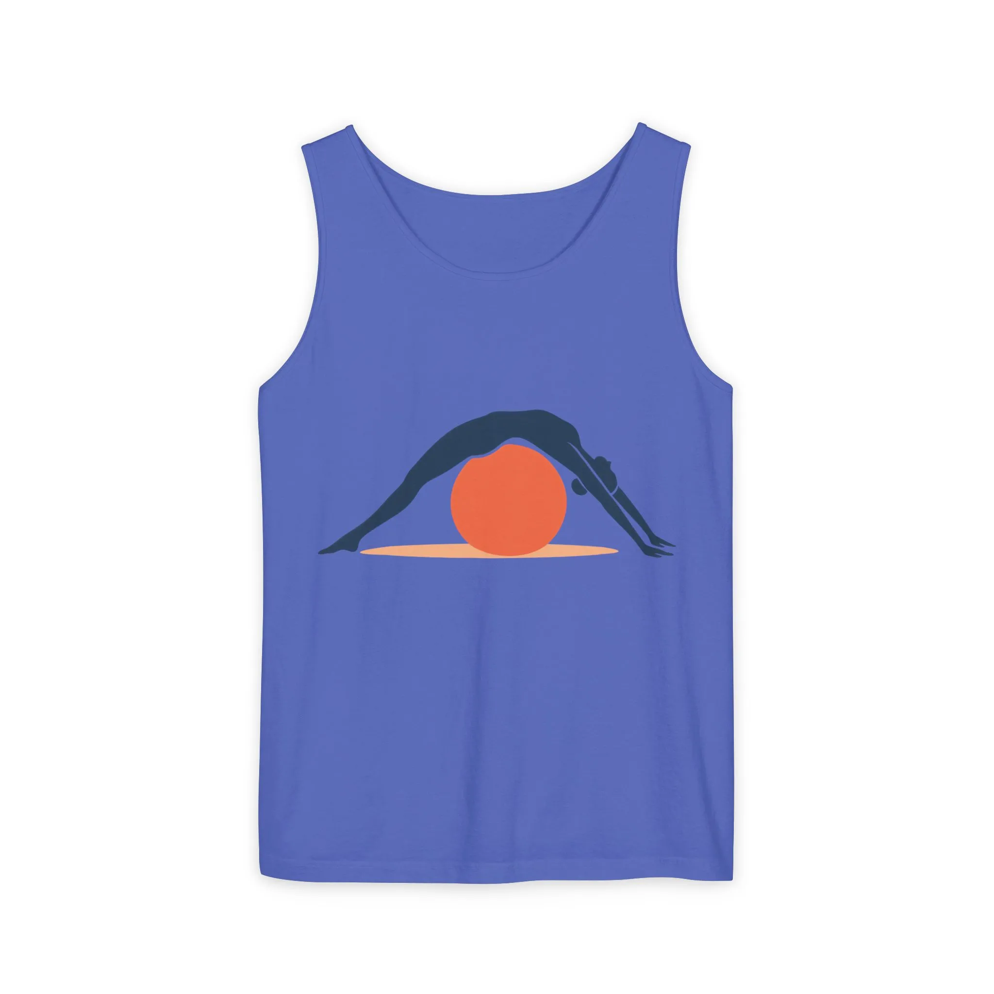 Womens Garment-Dyed Tank Top, Womens Pilates Tank Top, Yoga Fitness Graphic Top, Cute Workout Activewear Shirt - Image 16