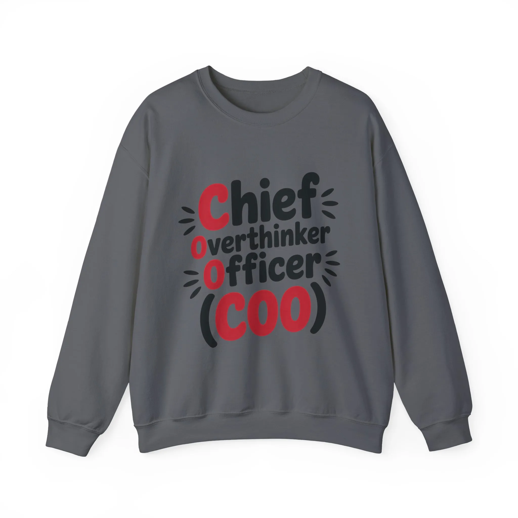 Chief Overthinker Officer Women's Sweatshirt, COO Funny Office Humor Graphic Pullover, Women's Heavy Blend™ Crewneck Sweatshirt - Image 20