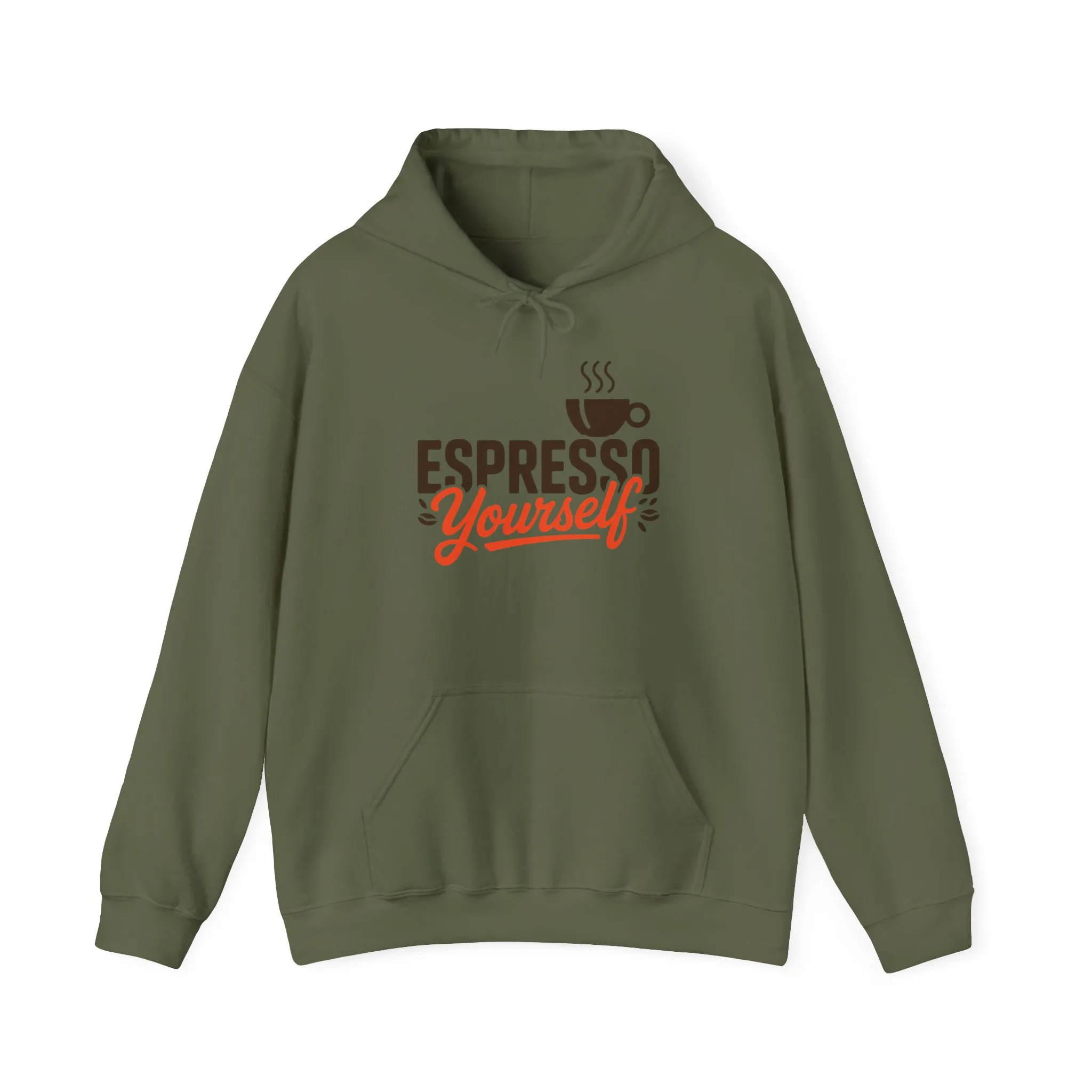 Mens Heavy Blend™ Hooded Sweatshirt, Espresso Yourself Mens Hoodie, Coffee Lover Funny Graphic Pullover - Image 13