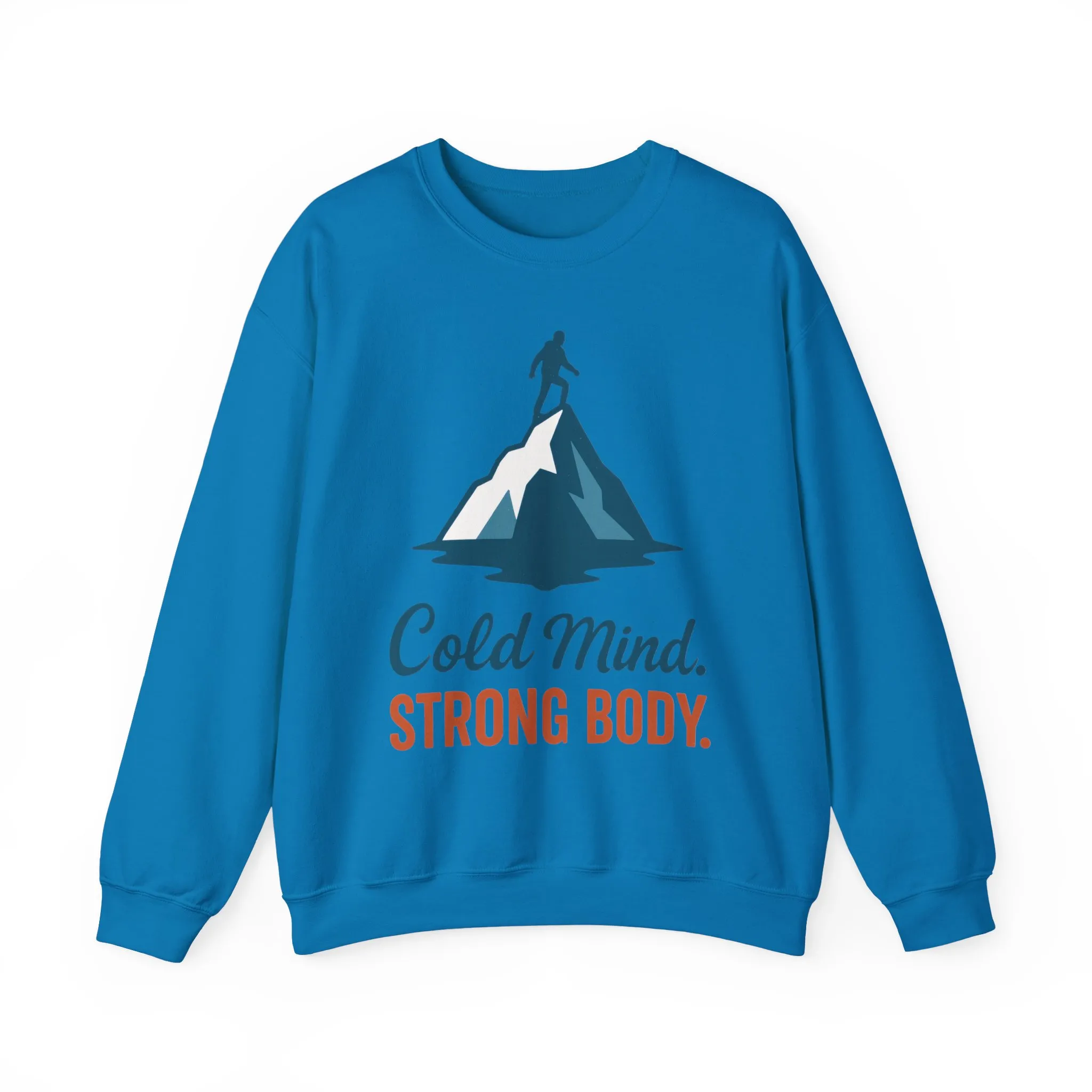 Mens Heavy Blend™ Crewneck Sweatshirt, Cold Mind Strong Body Sweatshirt, Nordic Mountain Minimalist Pullover - Image 29