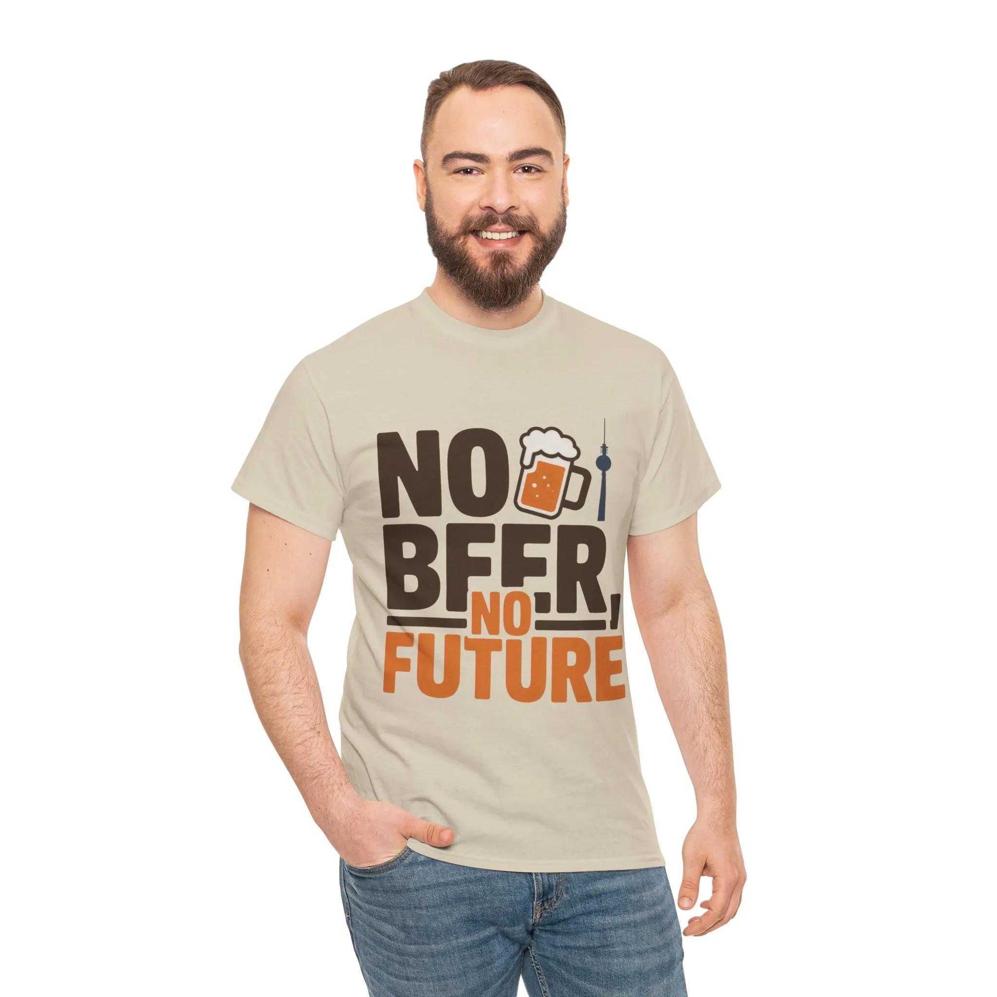 No Beer No Future Funny Beer Graphic Mens T-Shirt, Beer Tee, Beer Lover Tee - Image 5