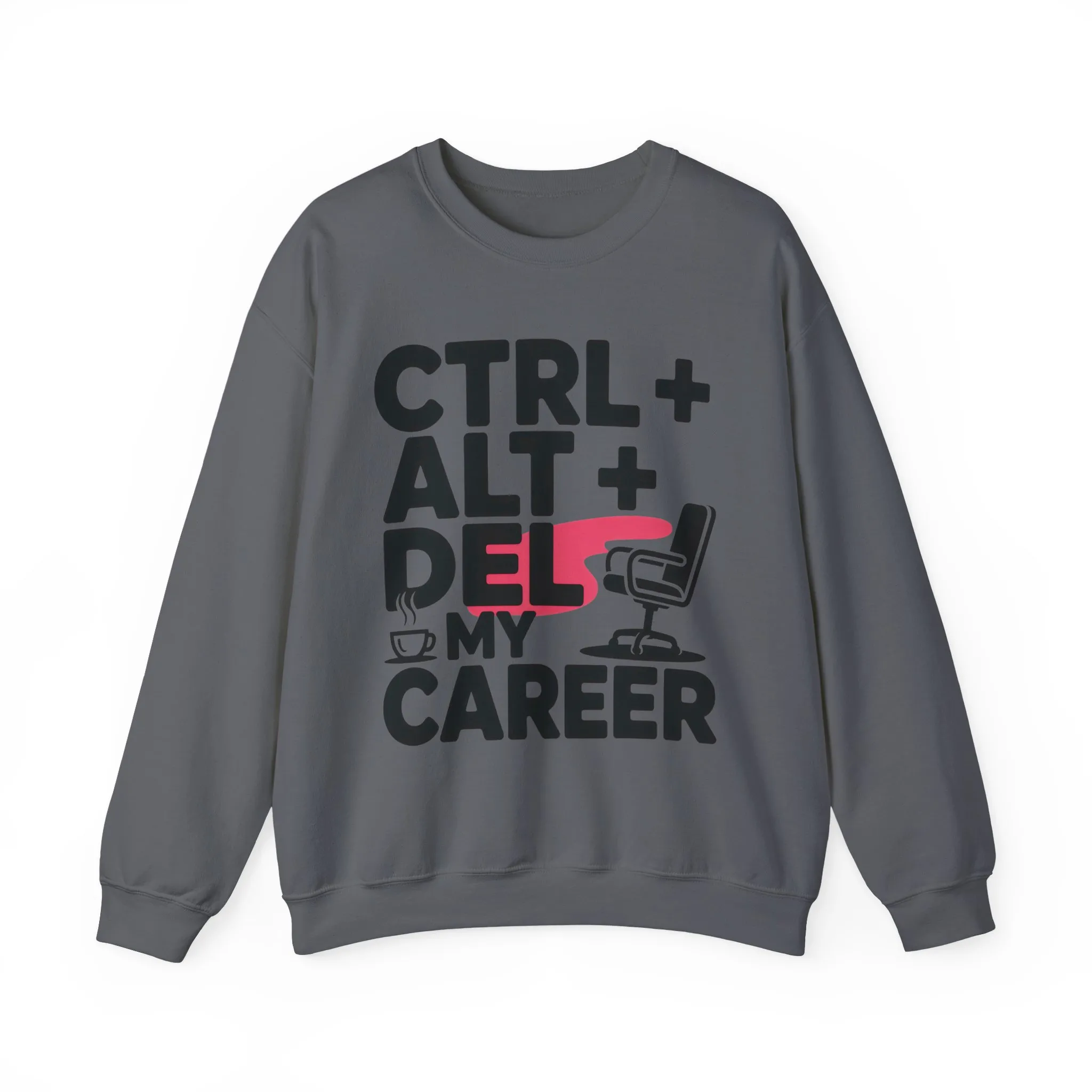 Ctrl Alt Del My Career Sweatshirt, Sarcastic Workwear Graphic Pullover, Funny Office Top, Women's Heavy Blend⢠Crewneck Sweatshirt - Image 16