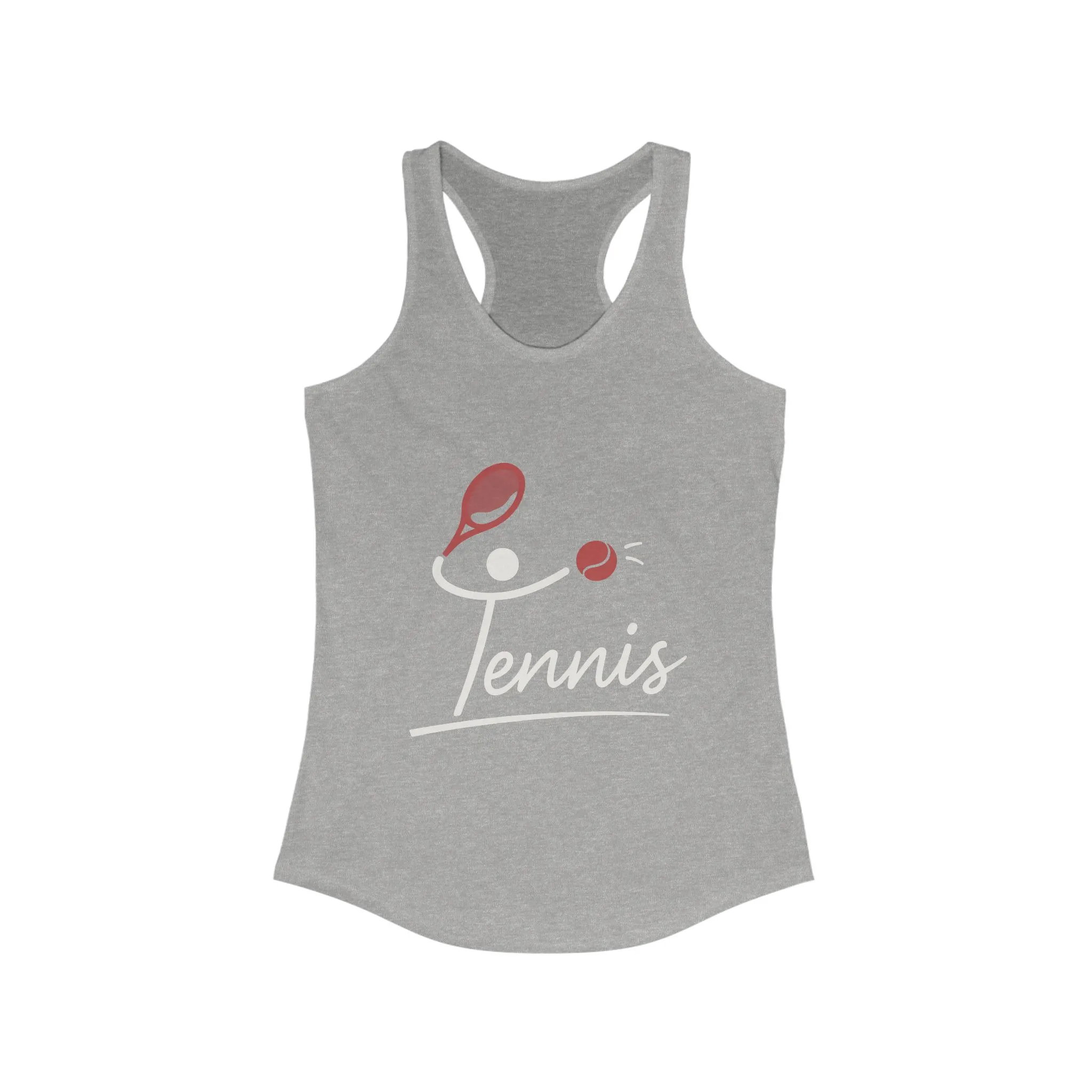 Women's Ideal Racerback Tank, Womens Tennis Tank Top, Cute Sports Graphic Top, Workout Gym Activewear Shirt - Image 3