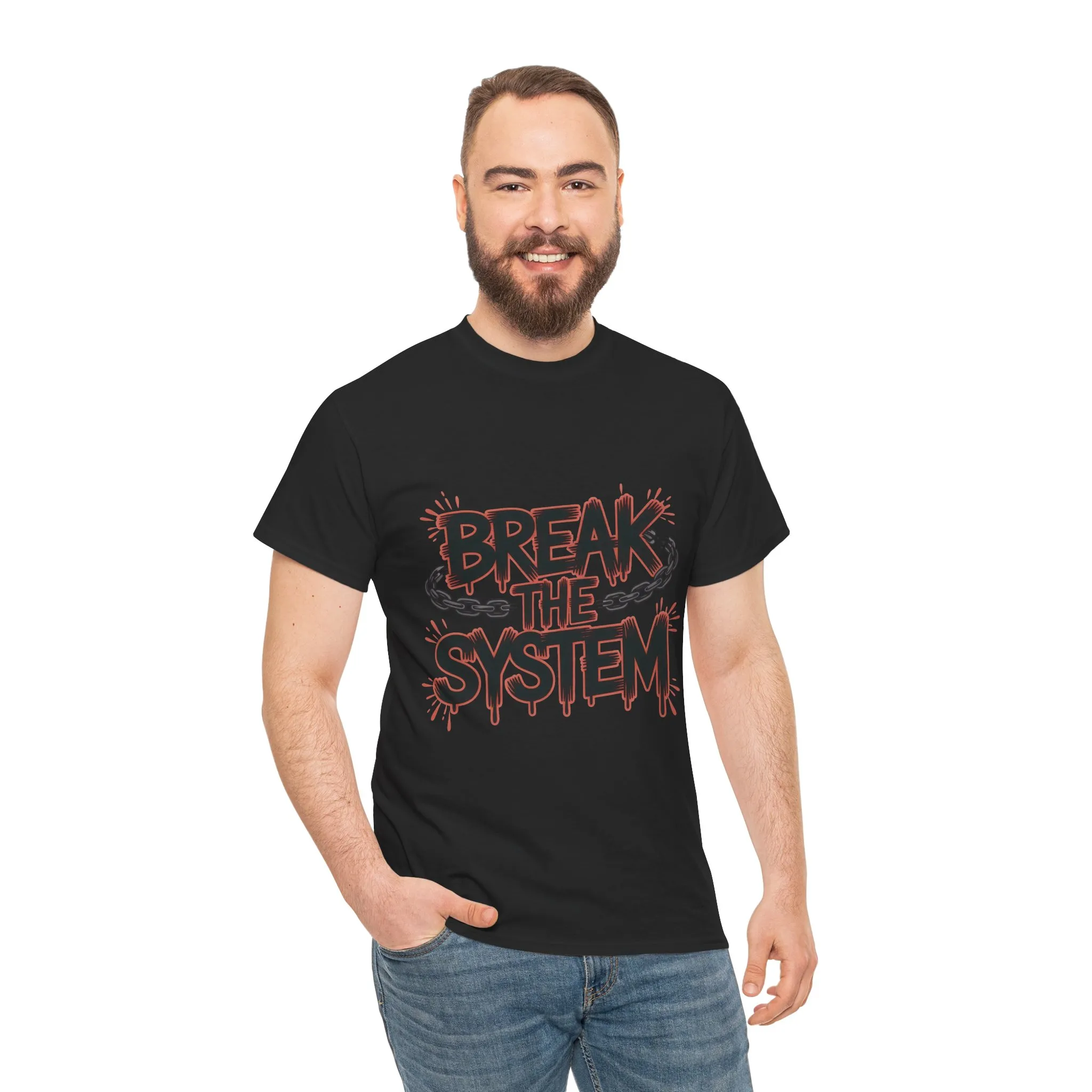 Men's Graphic Tee, Break the System Shirt, Streetwear Punk T-Shirt, Activist Gift for Him - Image 8