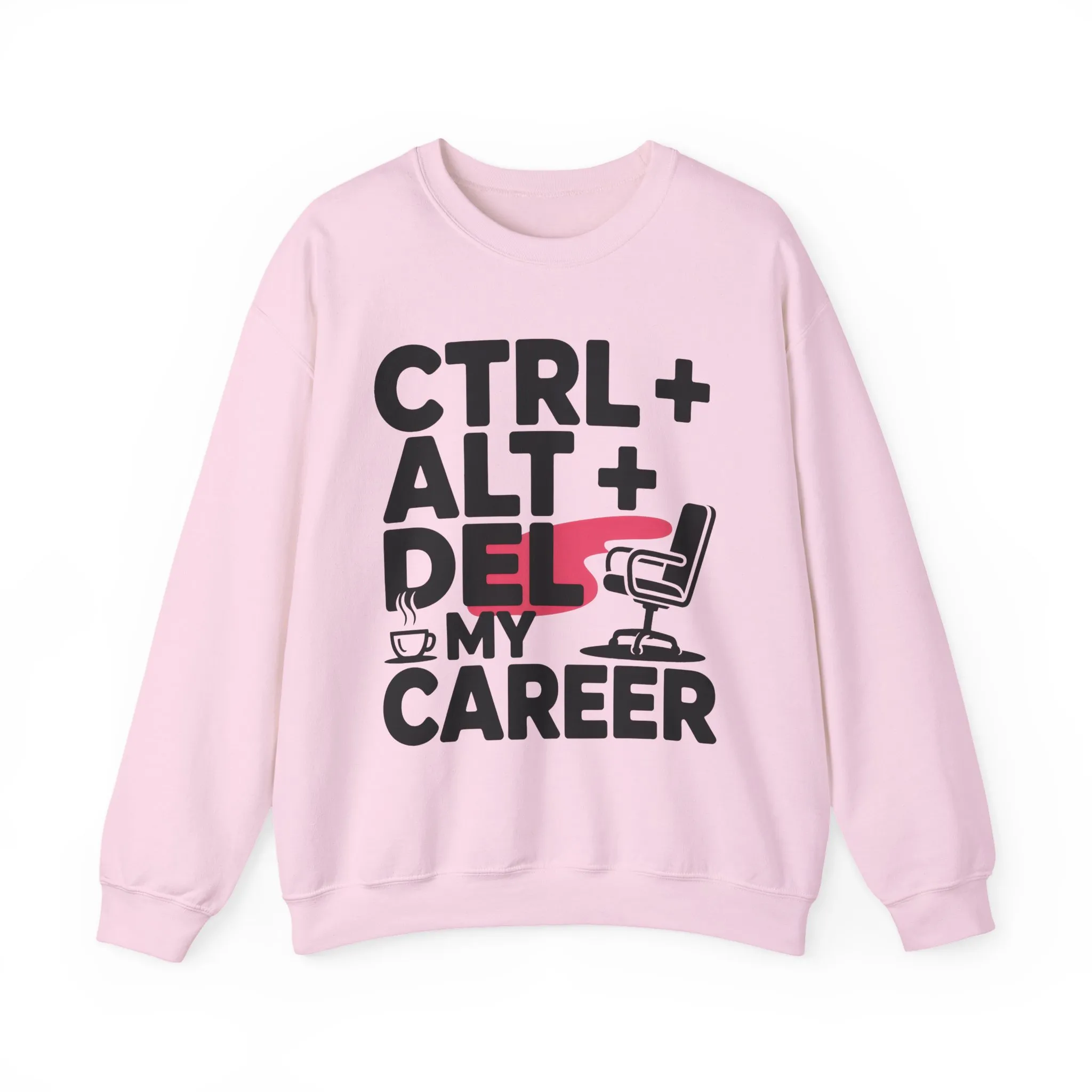 Ctrl Alt Del My Career Sweatshirt, Sarcastic Workwear Graphic Pullover, Funny Office Top, Women's Heavy Blend⢠Crewneck Sweatshirt - Image 22