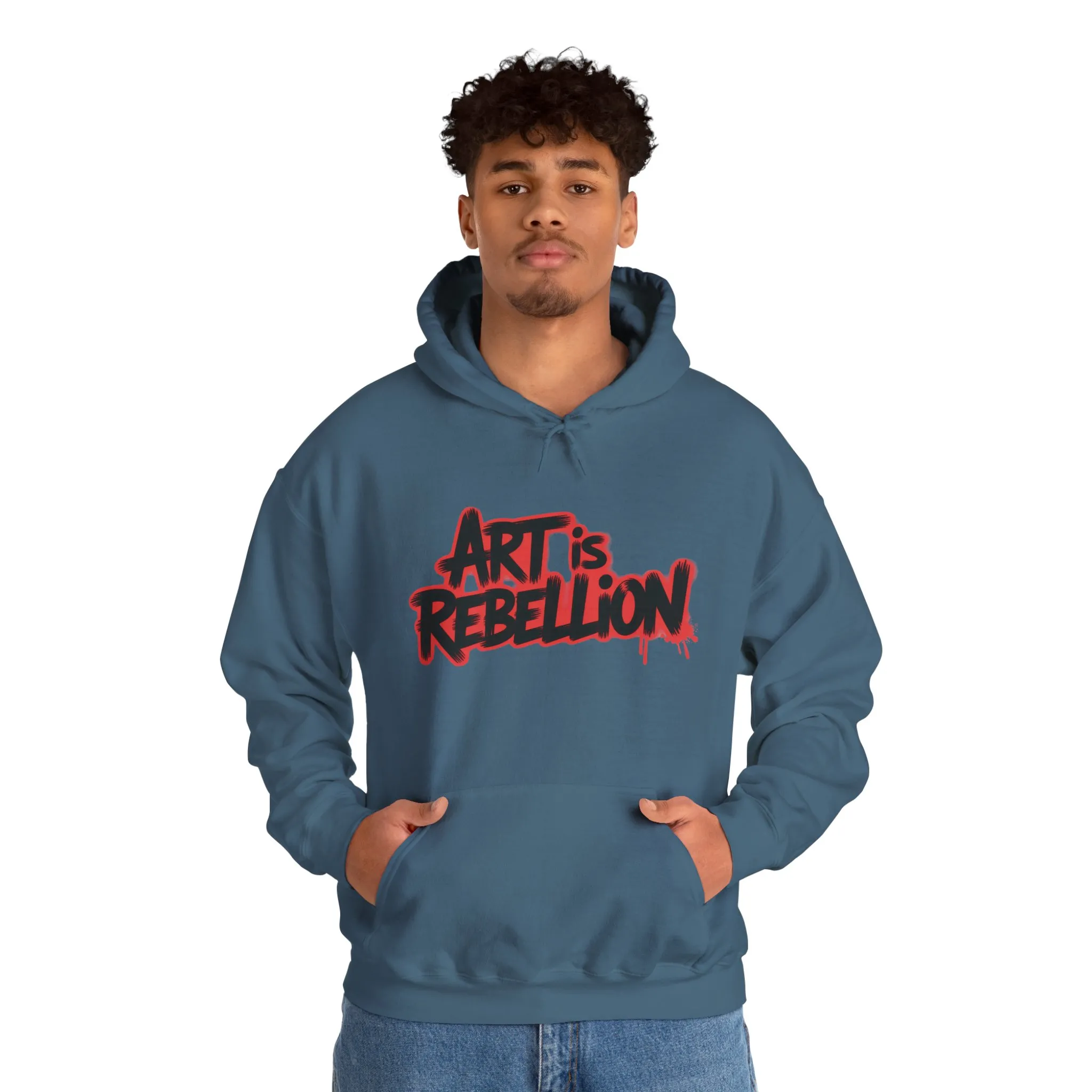 Men's Heavy Blend™ Hooded Sweatshirt, Art Is Rebellion Men's Hoodie, Graffiti Street Art Pullover, Urban Rebellion Hoodie for Skaters - Image 23