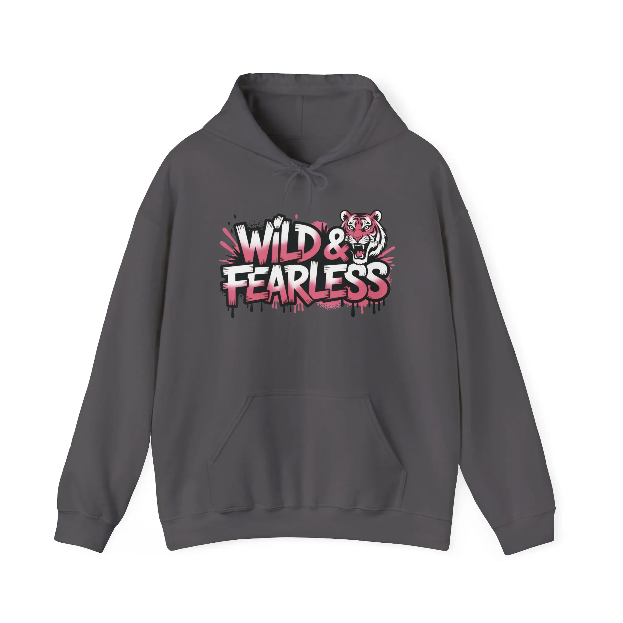 Women's Hoodie Wild & Fearless, Tiger Graffiti Graphic Pullover, Bold Urban Streetwear Hoodie - Image 17