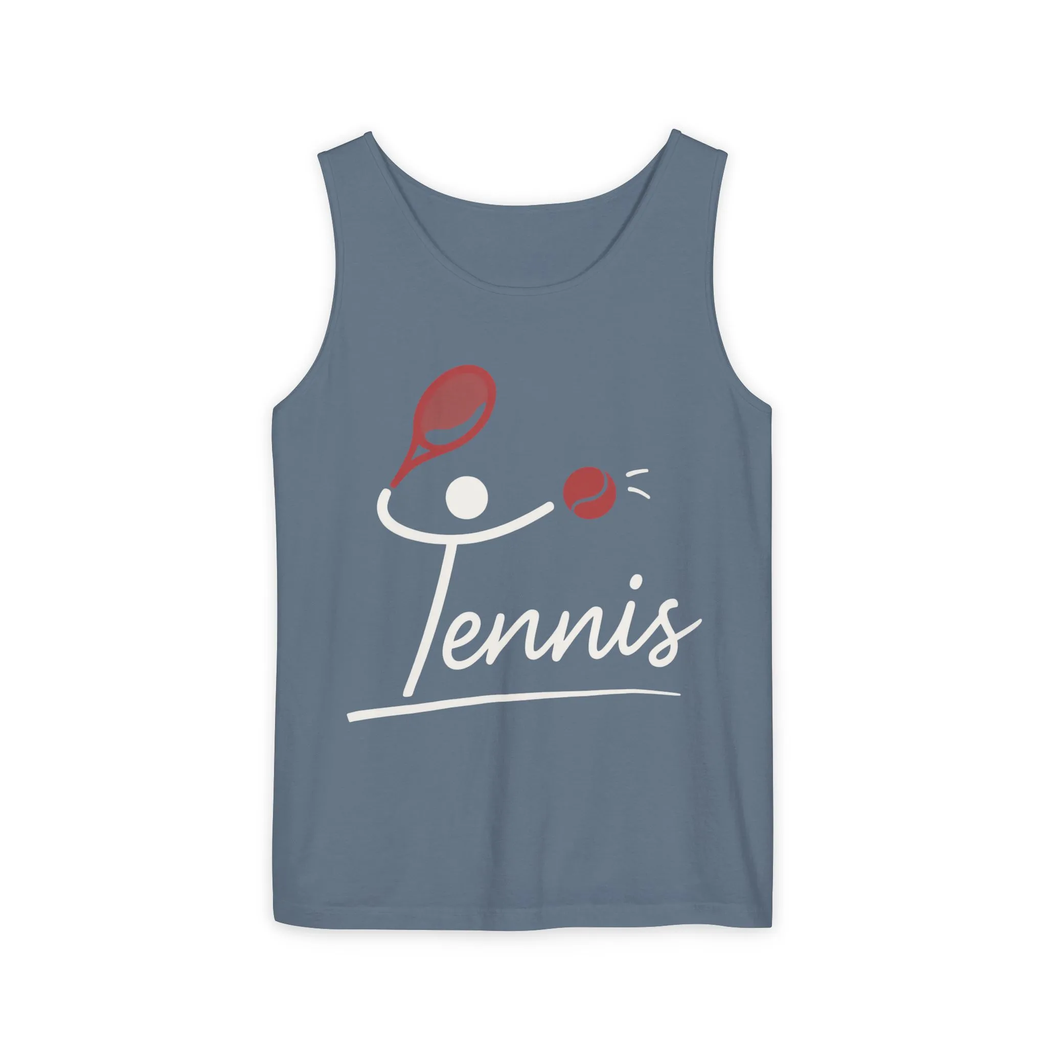 Womens Garment-Dyed Tank Top, Womens Tennis Tank Top, Cute Sports Graphic Top, Workout Gym Activewear Shirt - Image 5