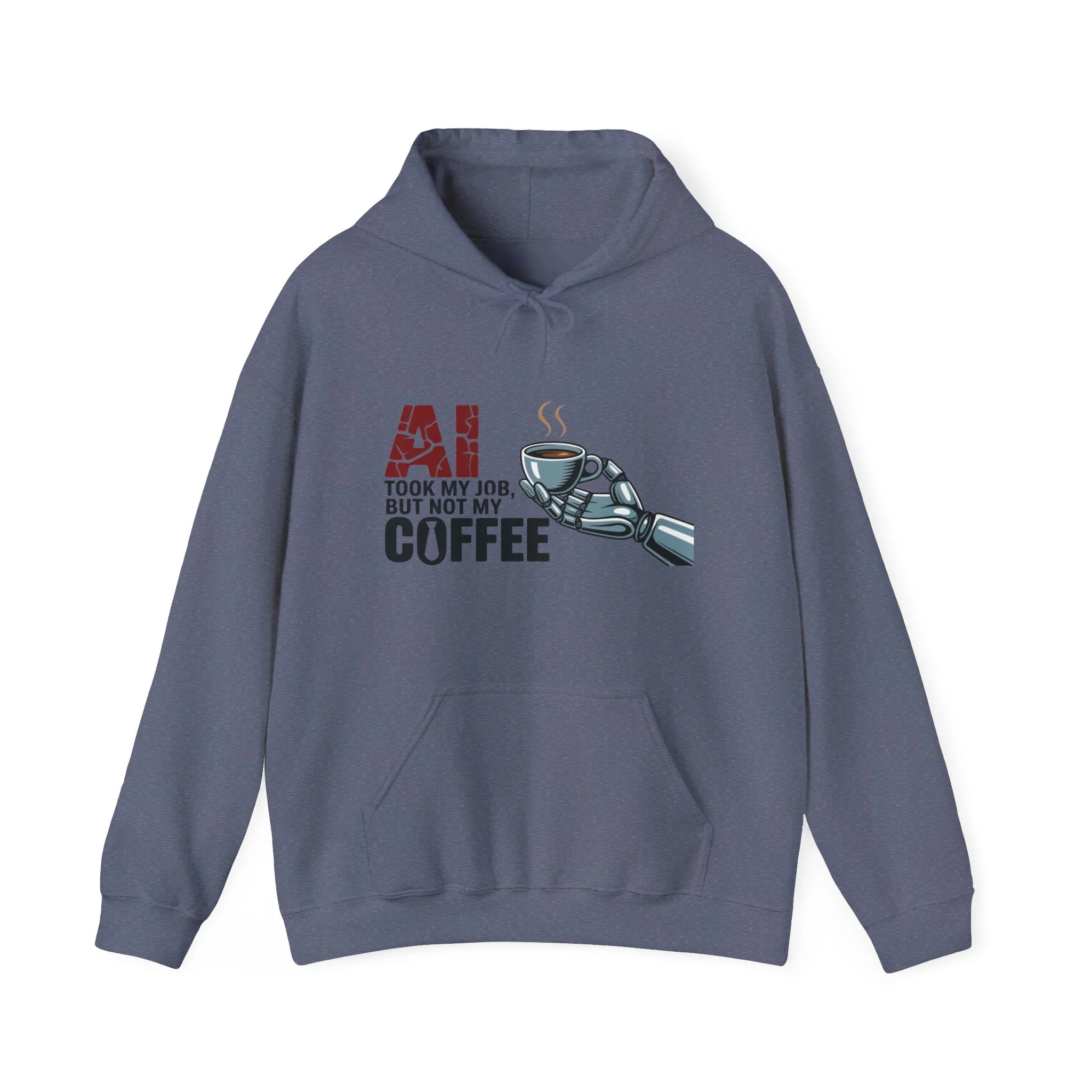 AI Coffee Hoodie, Funny Robot Humor Pullover, Geek Job Joke Sweatshirt Gift, Men's Heavy Blend™ Hooded Sweatshirt, Sarcastic Work Shirt - Image 33